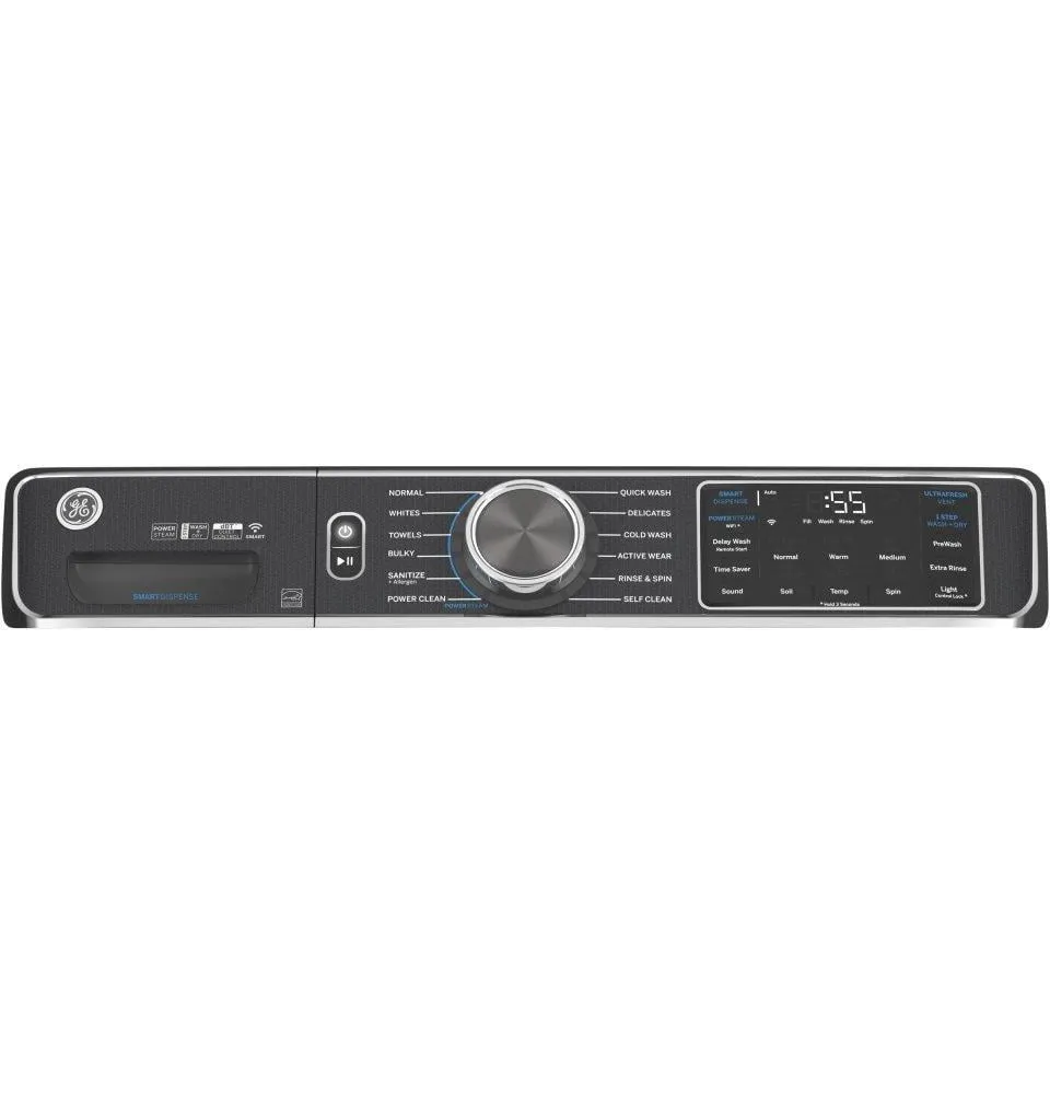 Ge Appliances GFW850SSNWW Ge 5.0 Cu. Ft. Capacity Smart Front Load Energy Star Steam Washer With Smartdispense&#8482; Ultrafresh Vent System With Odorblock&#8482; And Sanitize   Allergen