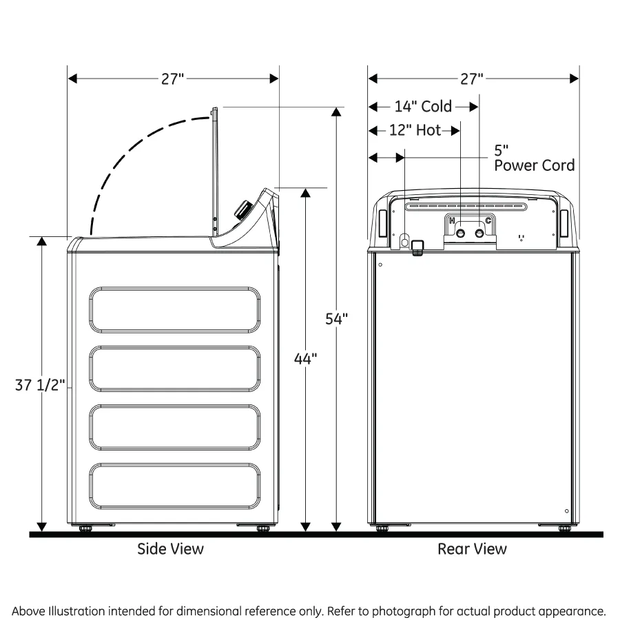 Ge Appliances GTW325ASWWW Ge 4.0 Cu. Ft. Capacity Washer With Stainless Steel Basket And Water Level Control&#X200B;