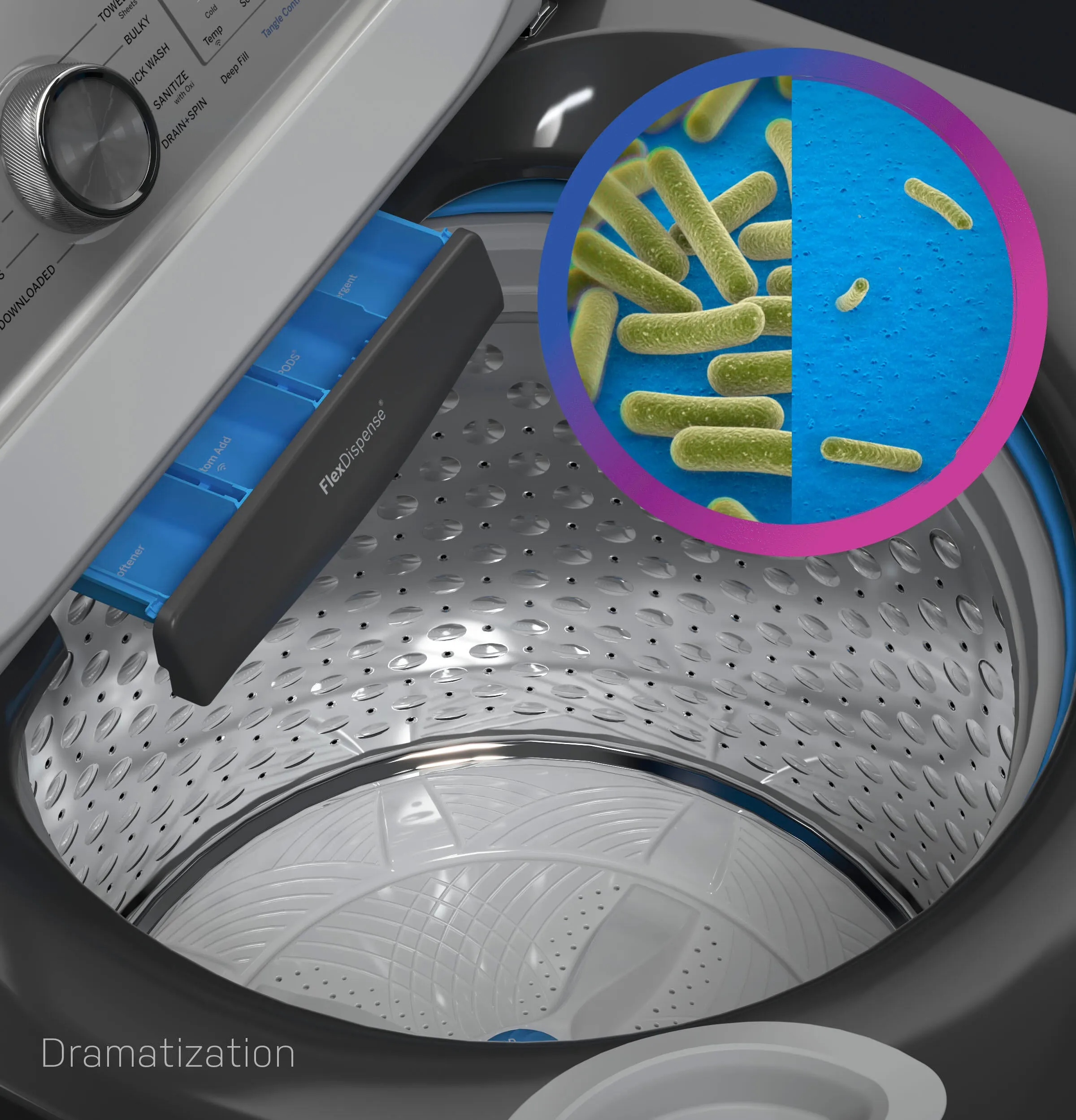 Ge Appliances PTW600BSRWS Ge Profile&#8482; 5.0 Cu. Ft. Capacity Washer With Smarter Wash Technology And Flexdispense&#8482;