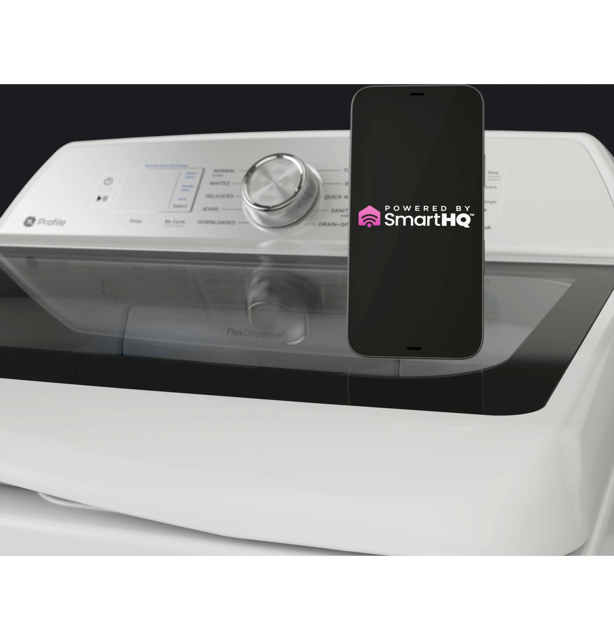 Ge Appliances PTW600BSRWS Ge Profile&#8482; 5.0 Cu. Ft. Capacity Washer With Smarter Wash Technology And Flexdispense&#8482;