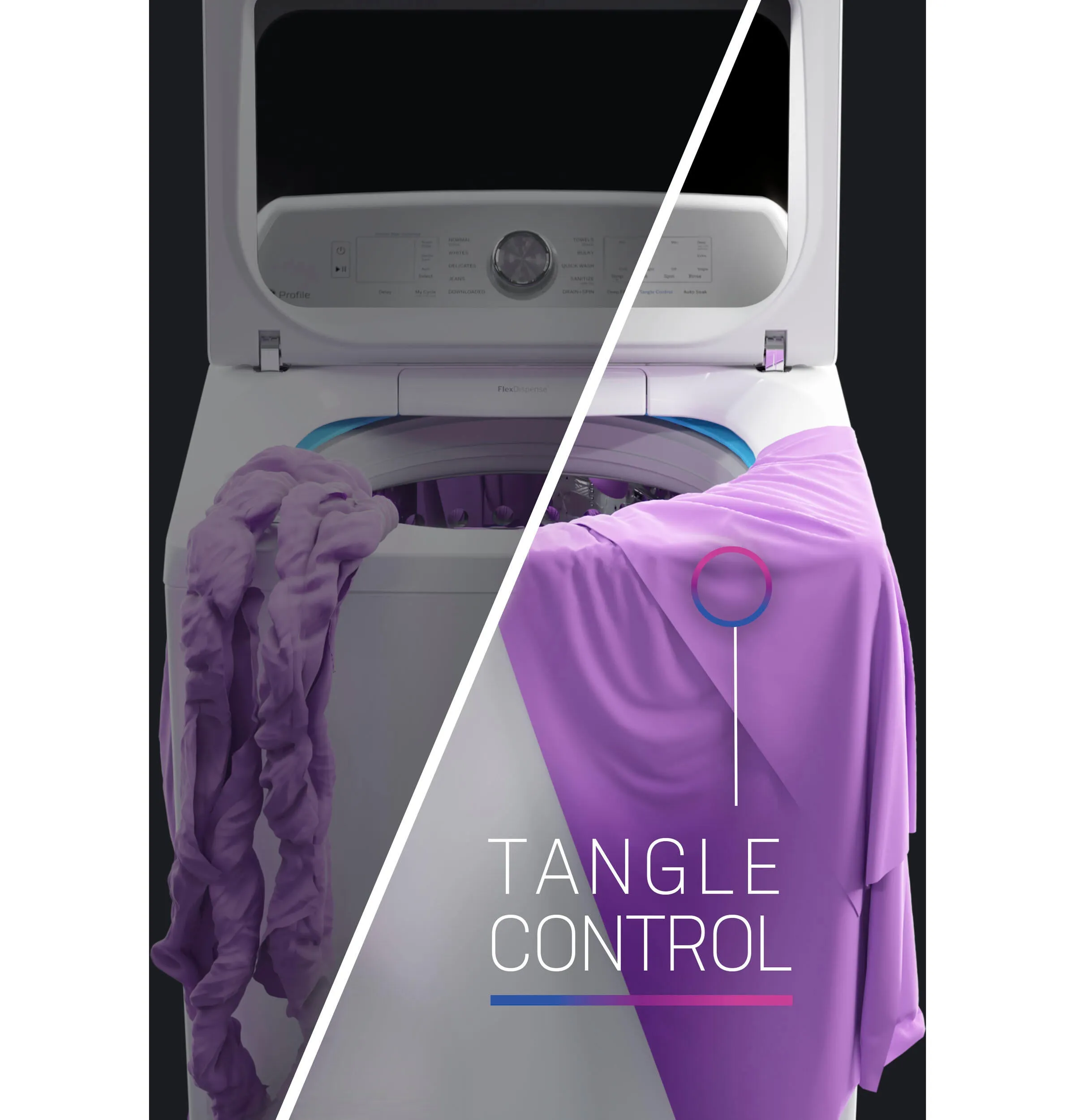 Ge Appliances PTW605BSRWS Ge Profile&#8482; 4.9 Cu. Ft. Capacity Washer With Smarter Wash Technology And Flexdispense&#8482;