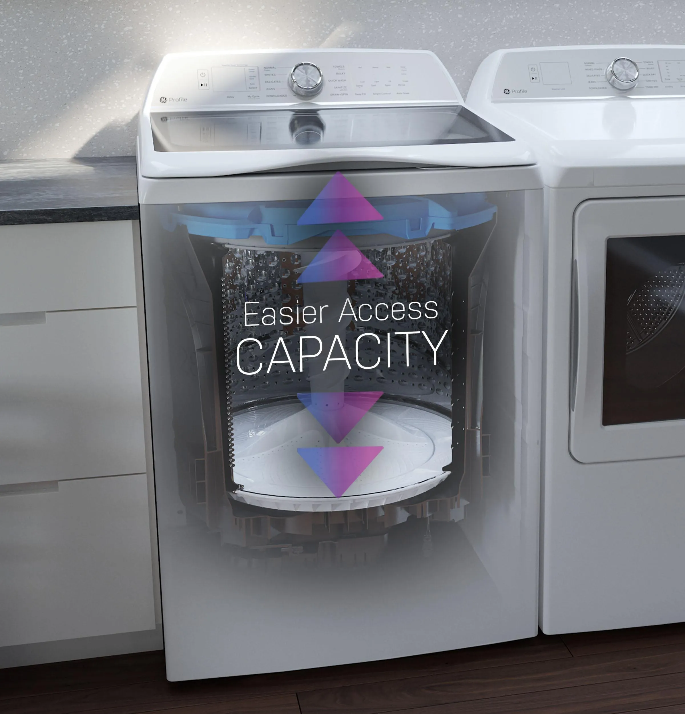 Ge Appliances PTW900BPTRS Ge Profile&#8482; 5.4 Cu. Ft. Capacity Washer With Smarter Wash Technology And Flexdispense&#8482;