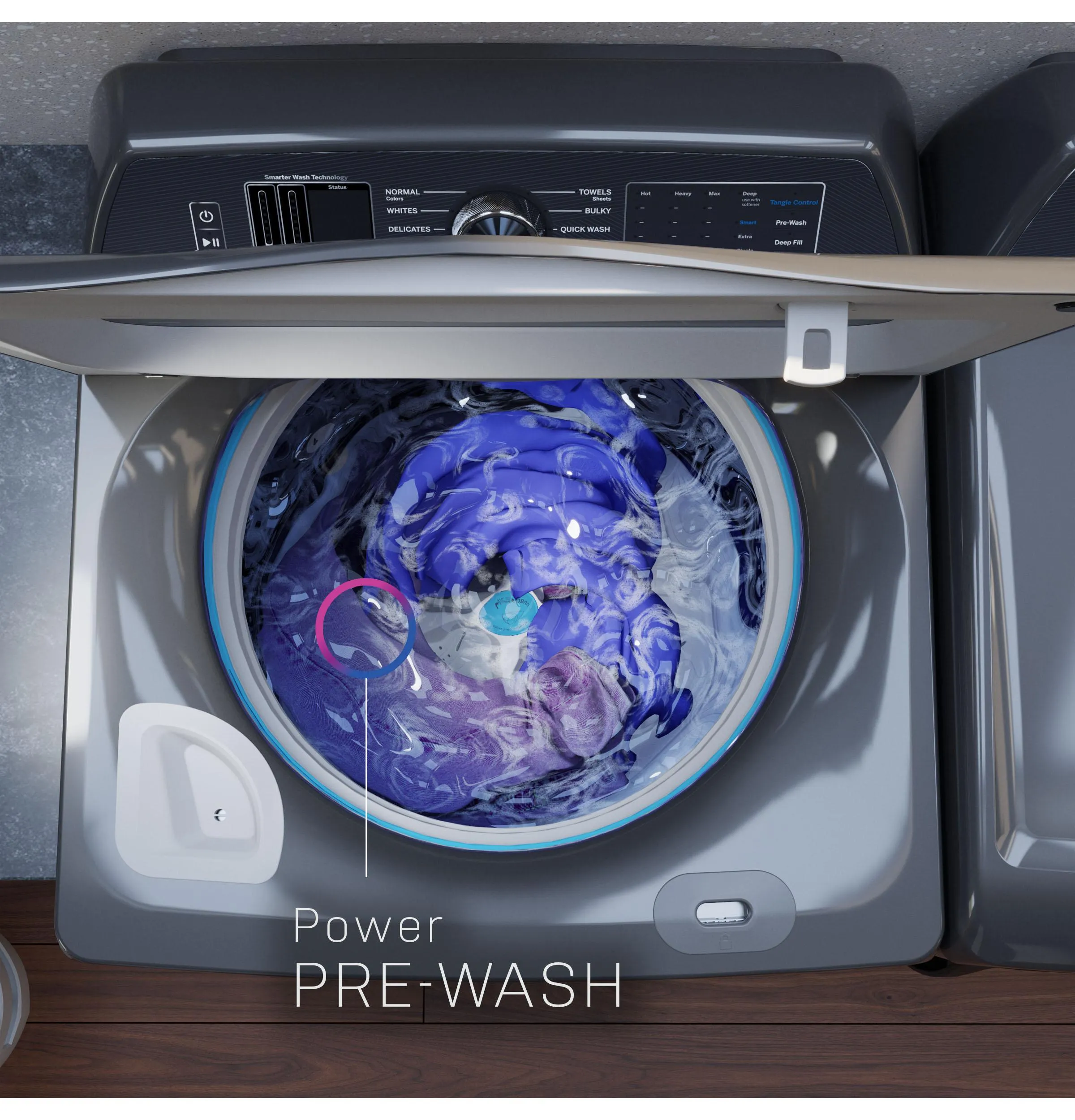 Ge Appliances PTW900BPTRS Ge Profile&#8482; 5.4 Cu. Ft. Capacity Washer With Smarter Wash Technology And Flexdispense&#8482;