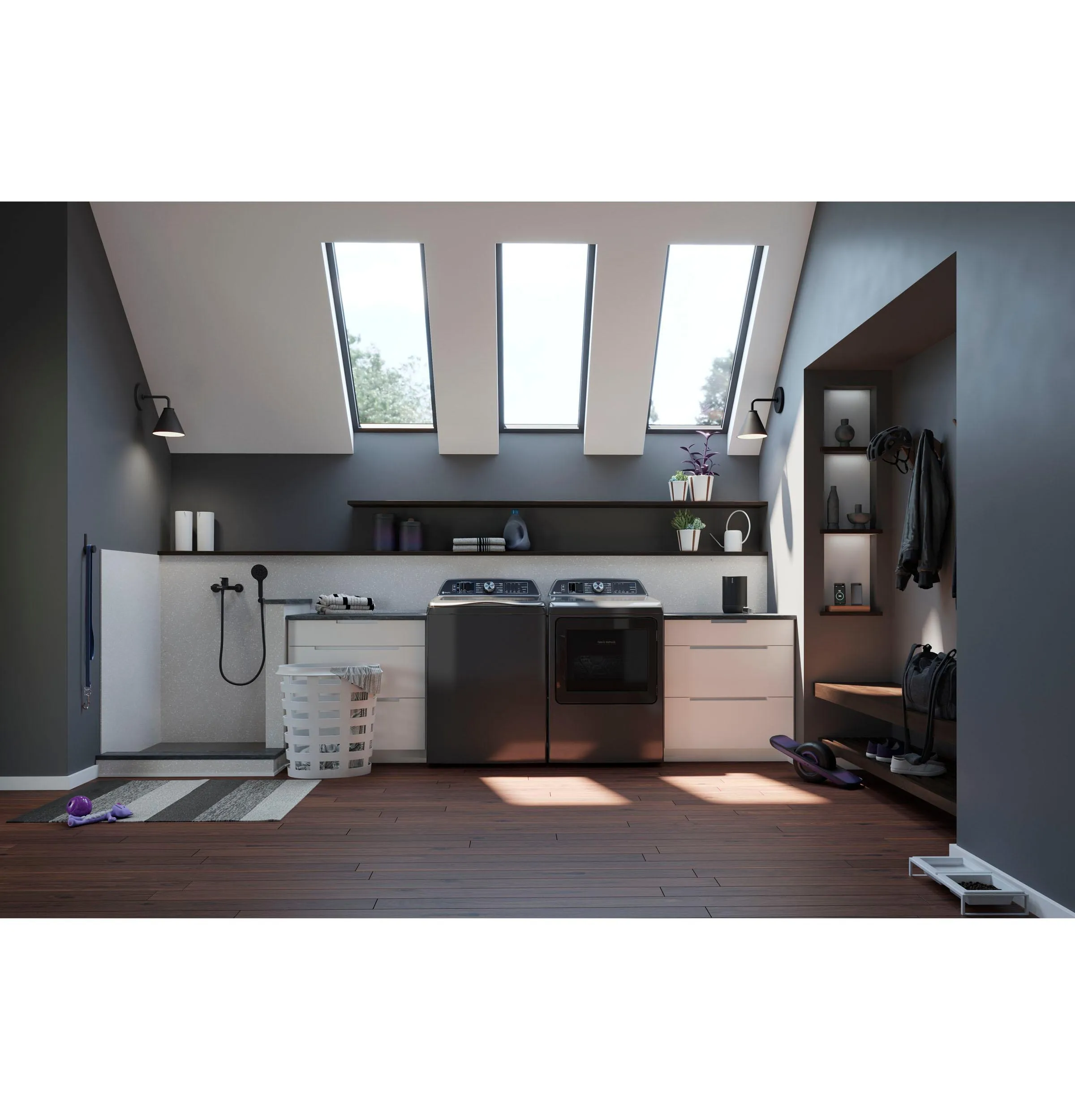 Ge Appliances PTW905BPTDG Ge Profile&#8482; 5.3 Cu. Ft. Capacity Washer With Smarter Wash Technology And Flexdispense&#8482;