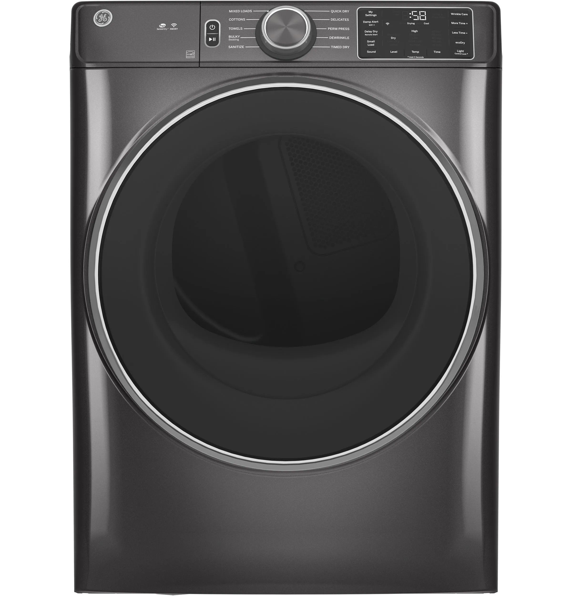 GE Diamond Grey Electric Front Load Dryer (7.8 Cu. Ft.) - GFD55ESMNDG
