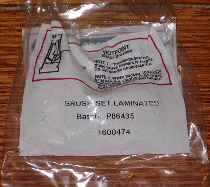 GE, Hotpoint Front Loader Genuine Motor Brushes - Part # 1600474, GE474