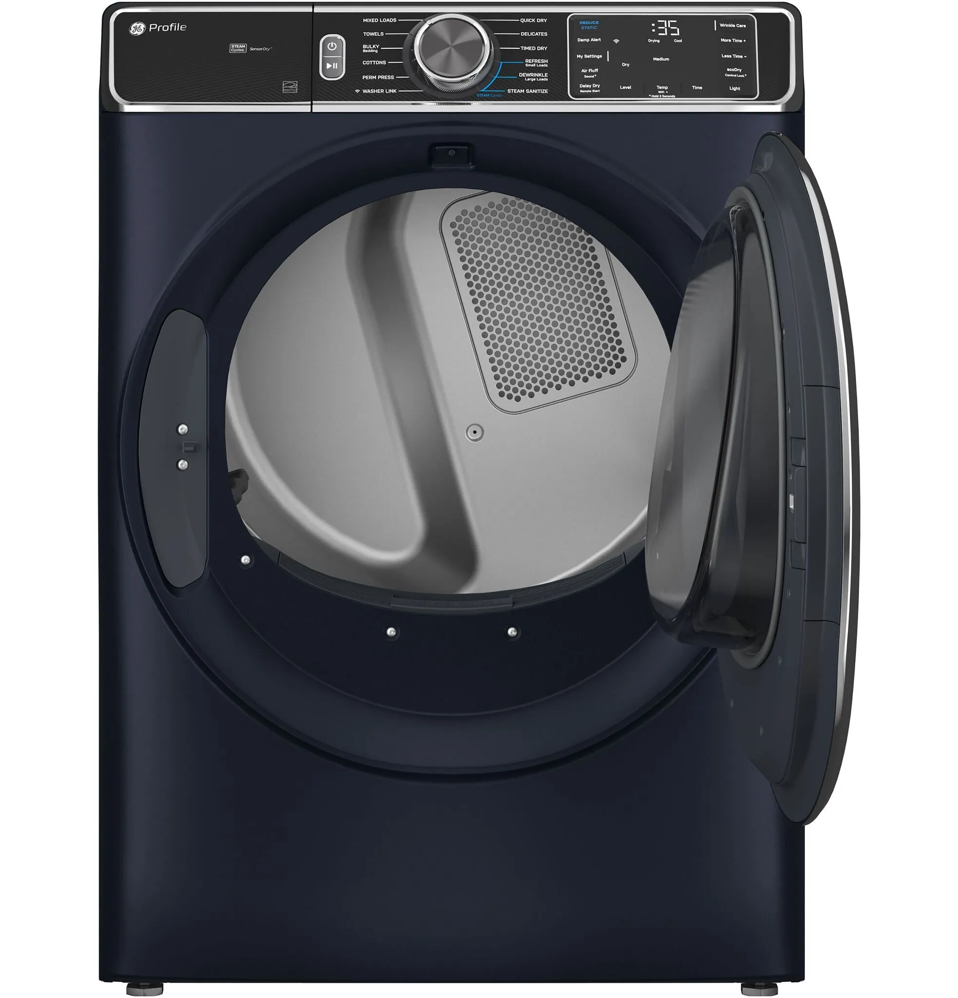 GE Profile Blue Sapphire Smart Steam Front Load Electric Dryer with Sanitize Cycle ( 7.8 cu. ft.) - PFD87ESPVRS