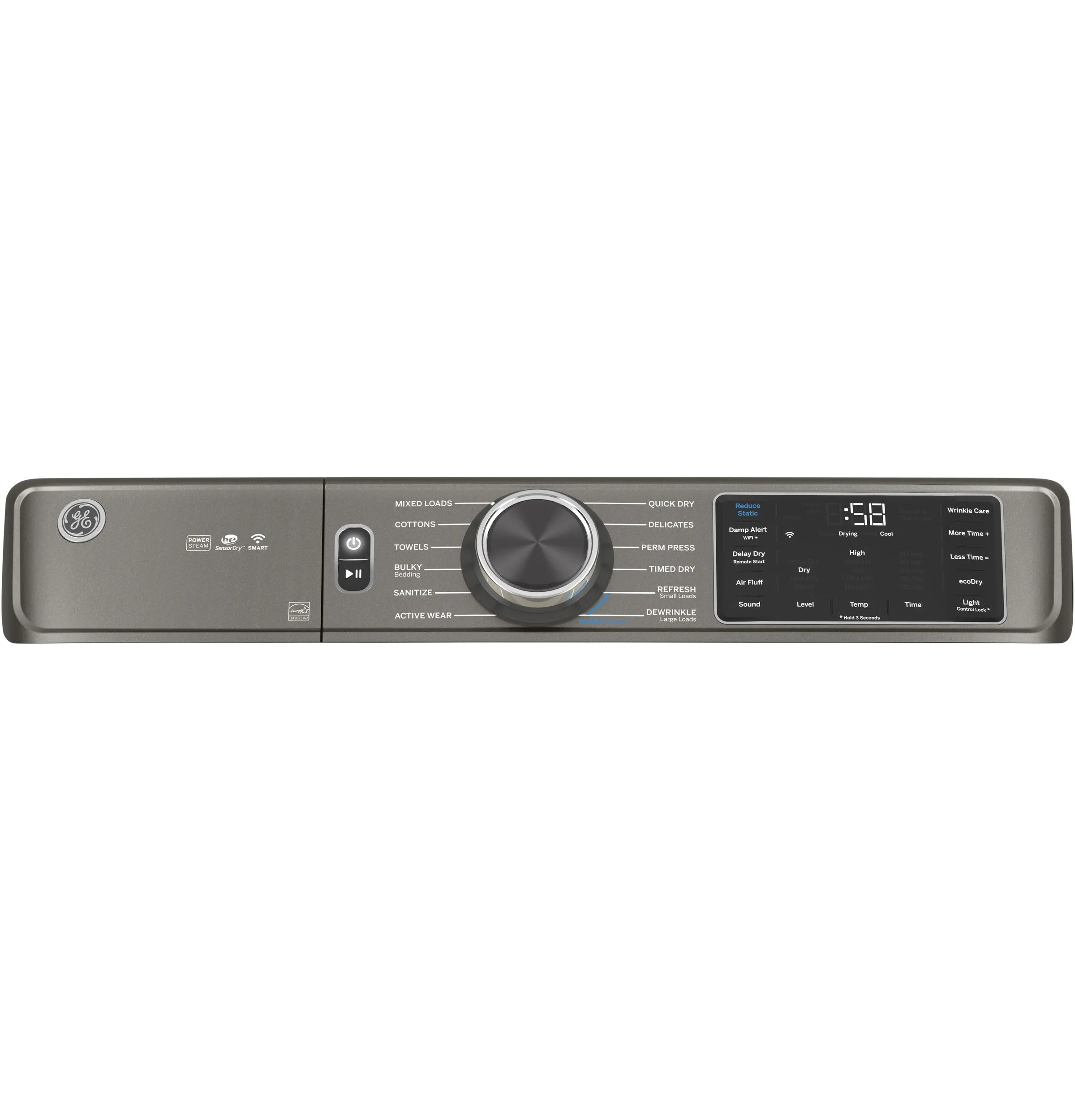 GE Satin Nickel Electric Front Load Dryer (7.8 Cu. Ft.) - GFD65ESMNSN