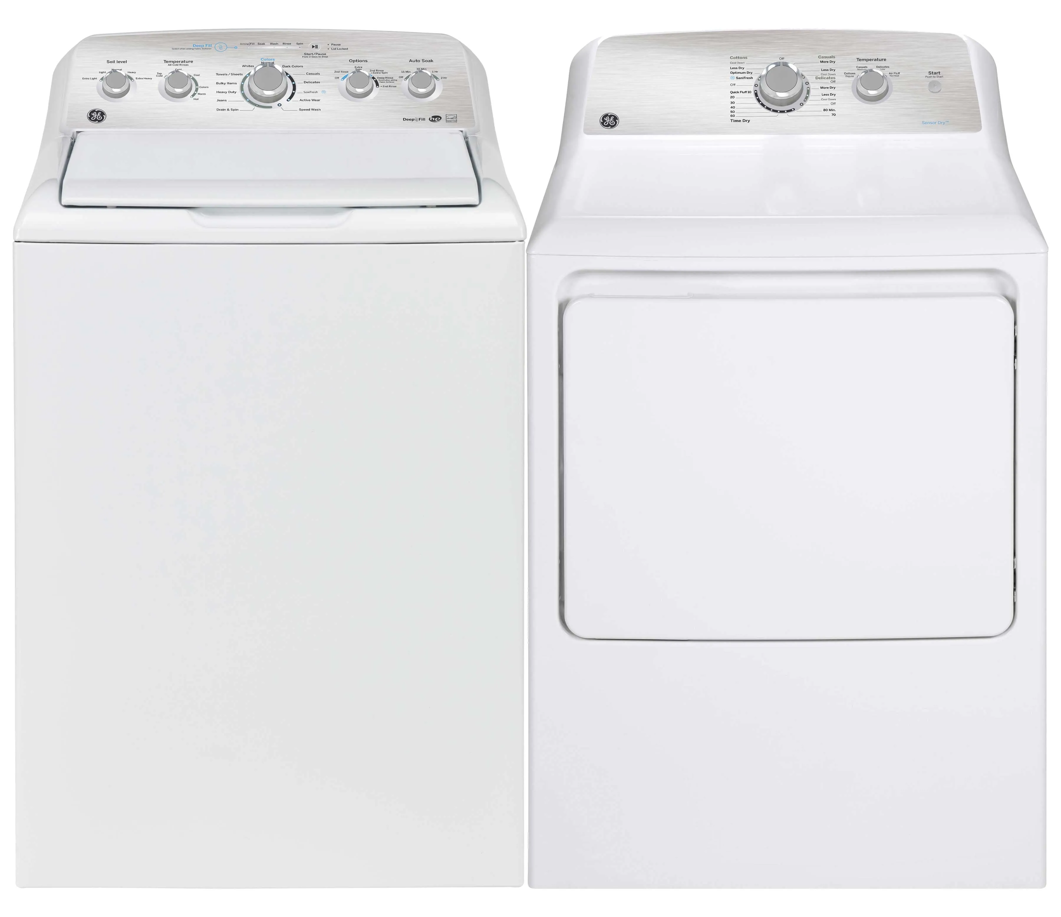 GE White Top-Load Washer (4.9 cu. ft) & Electric Dryer (7.1 cu. ft.) - GTW490BMRWS/GTD40EBMRWS