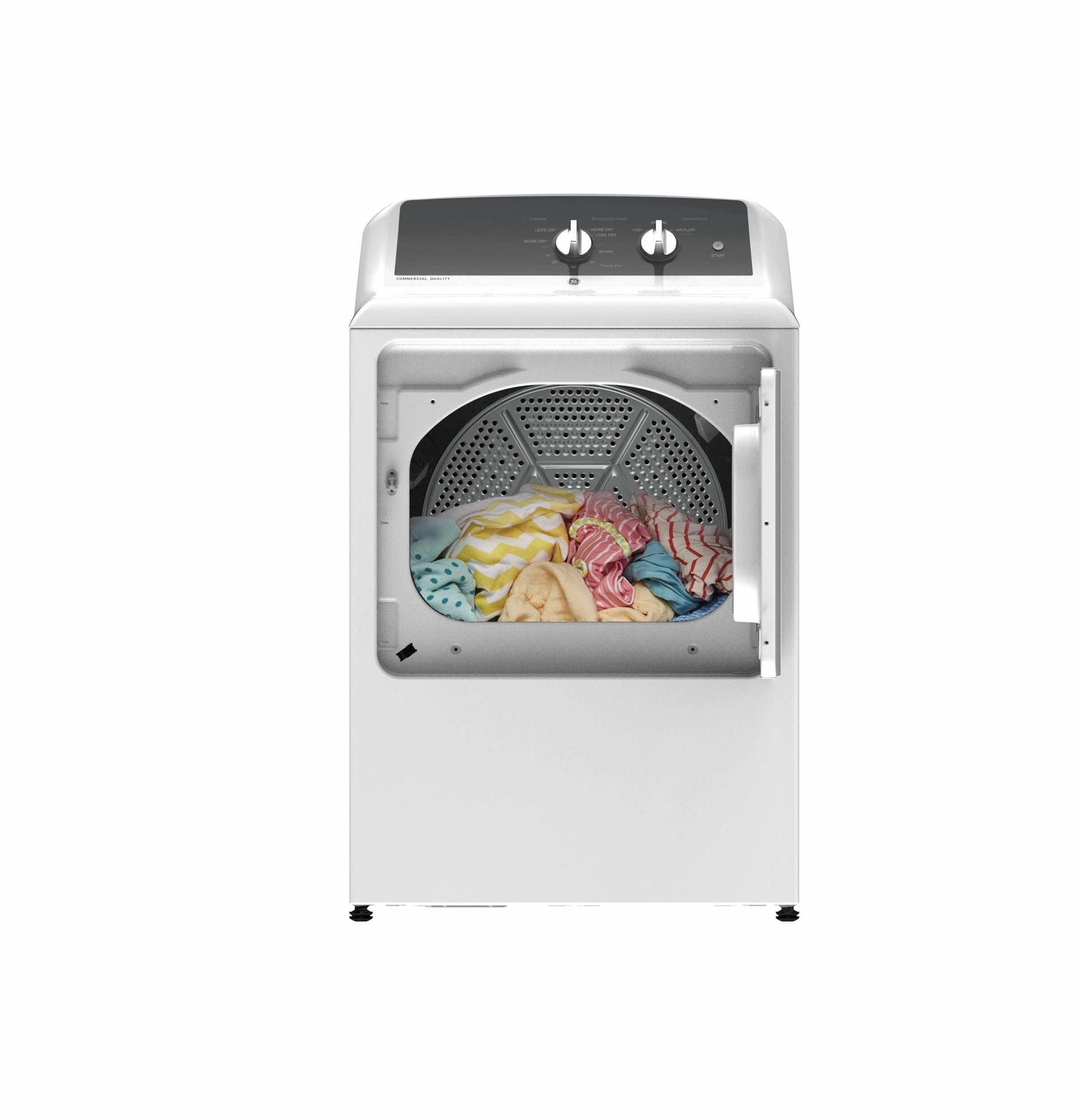 GE 6.2 cu. ft. Capacity Electric&#x00A0;Dryer&#x00A0;with Up To 120 ft. Venting&#x200B; and 5-yr Limited Warranty&#x200B; - (GTX52EASPWB)