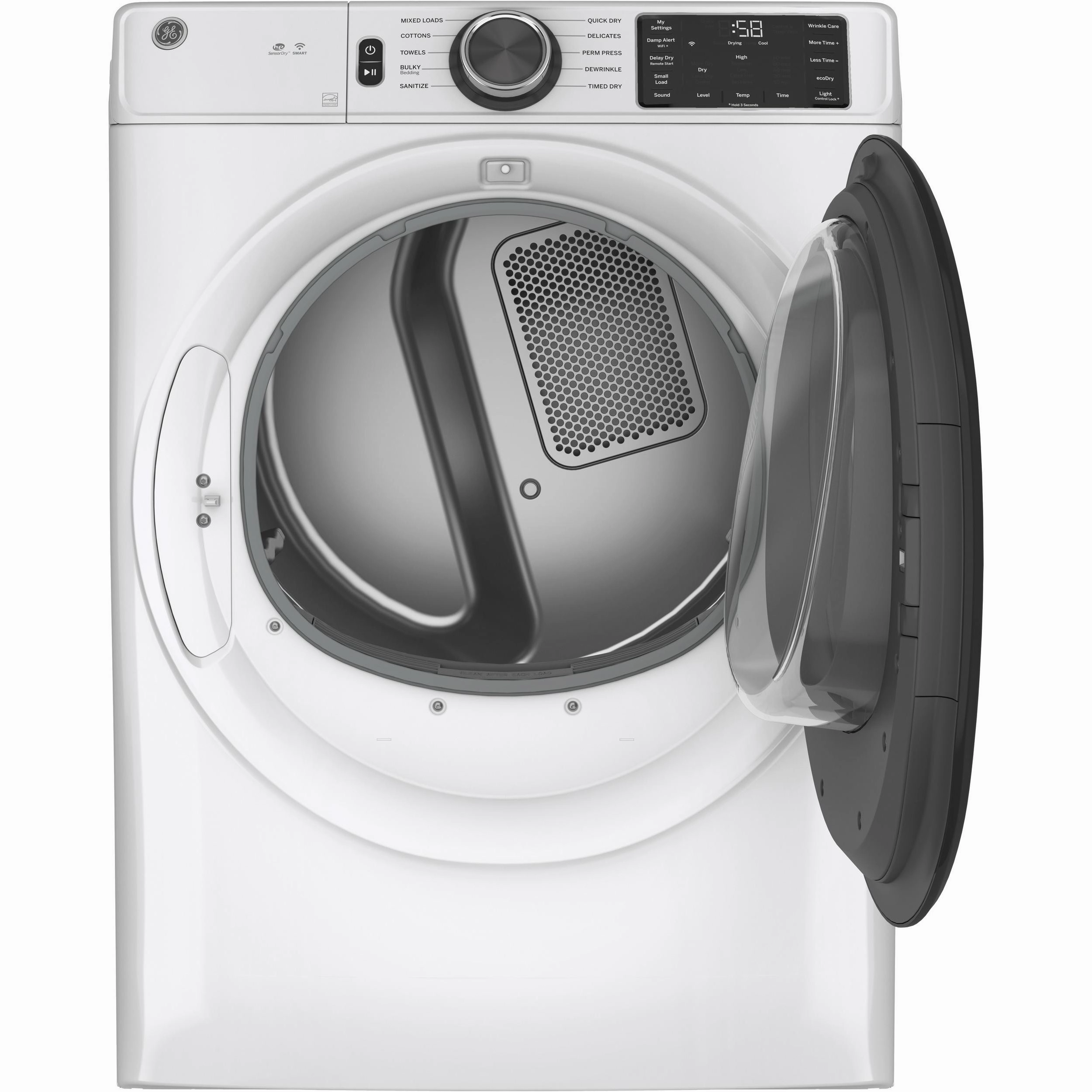 GE 7.8 cu. ft. Electric Dryer with Built-in WiFi GFD55ESMNWW