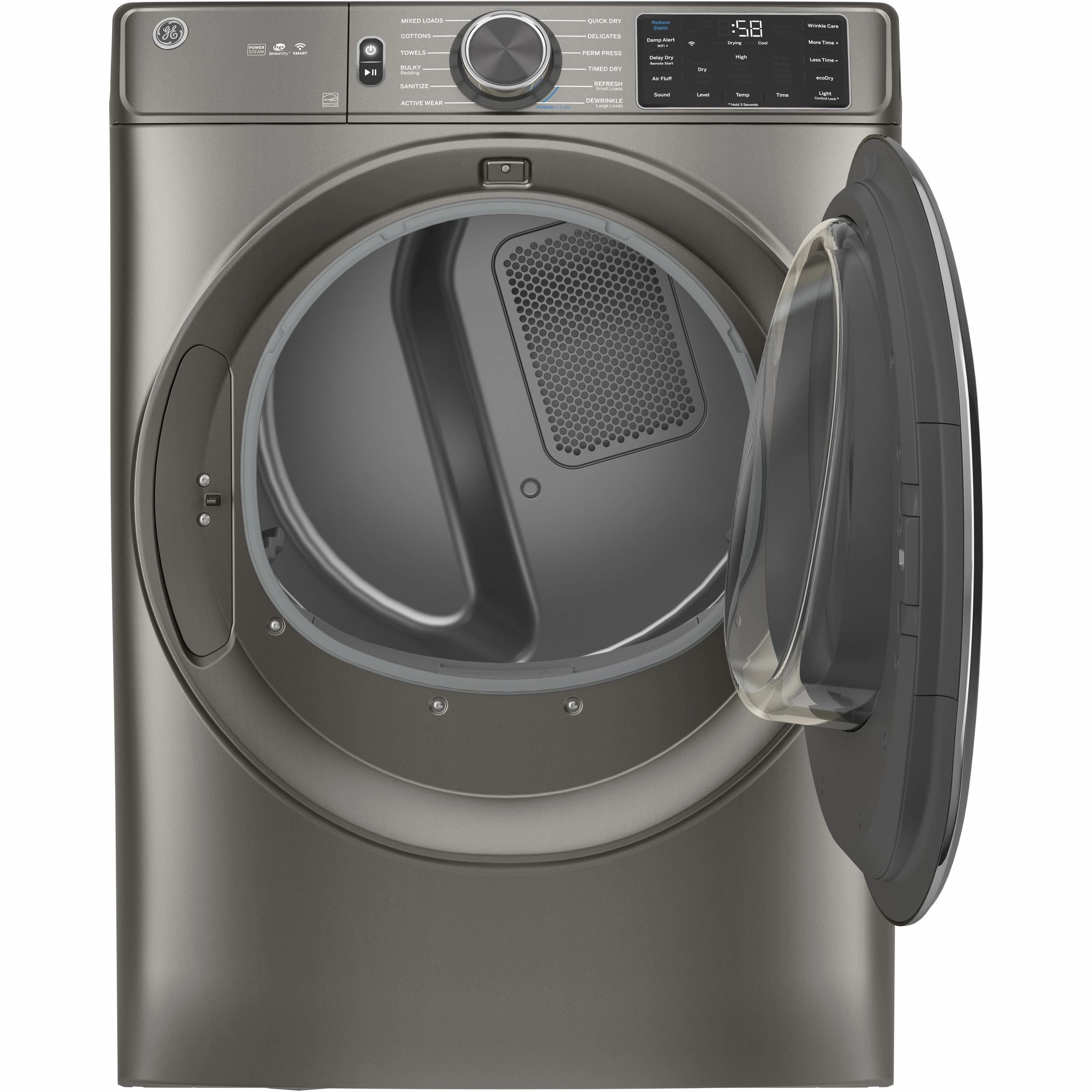 GE 7.8 cu. ft. Electric Dryer with Built-in WiFi GFD65ESMNSN