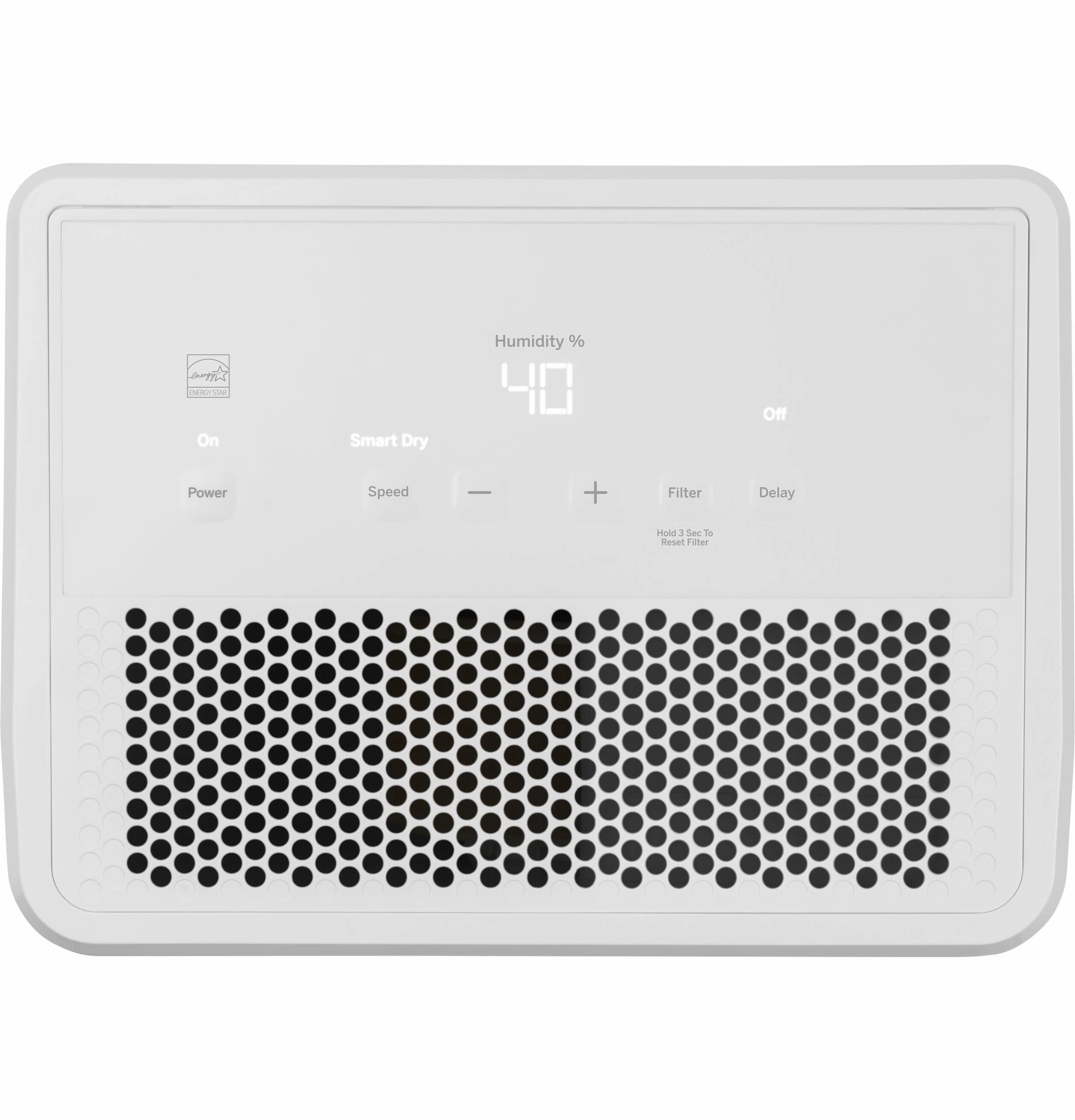 Ge Appliances ADHR35LB Ge 35 Pint Energy Star Portable Dehumidifier With Smart Dry For Very Damp Spaces
