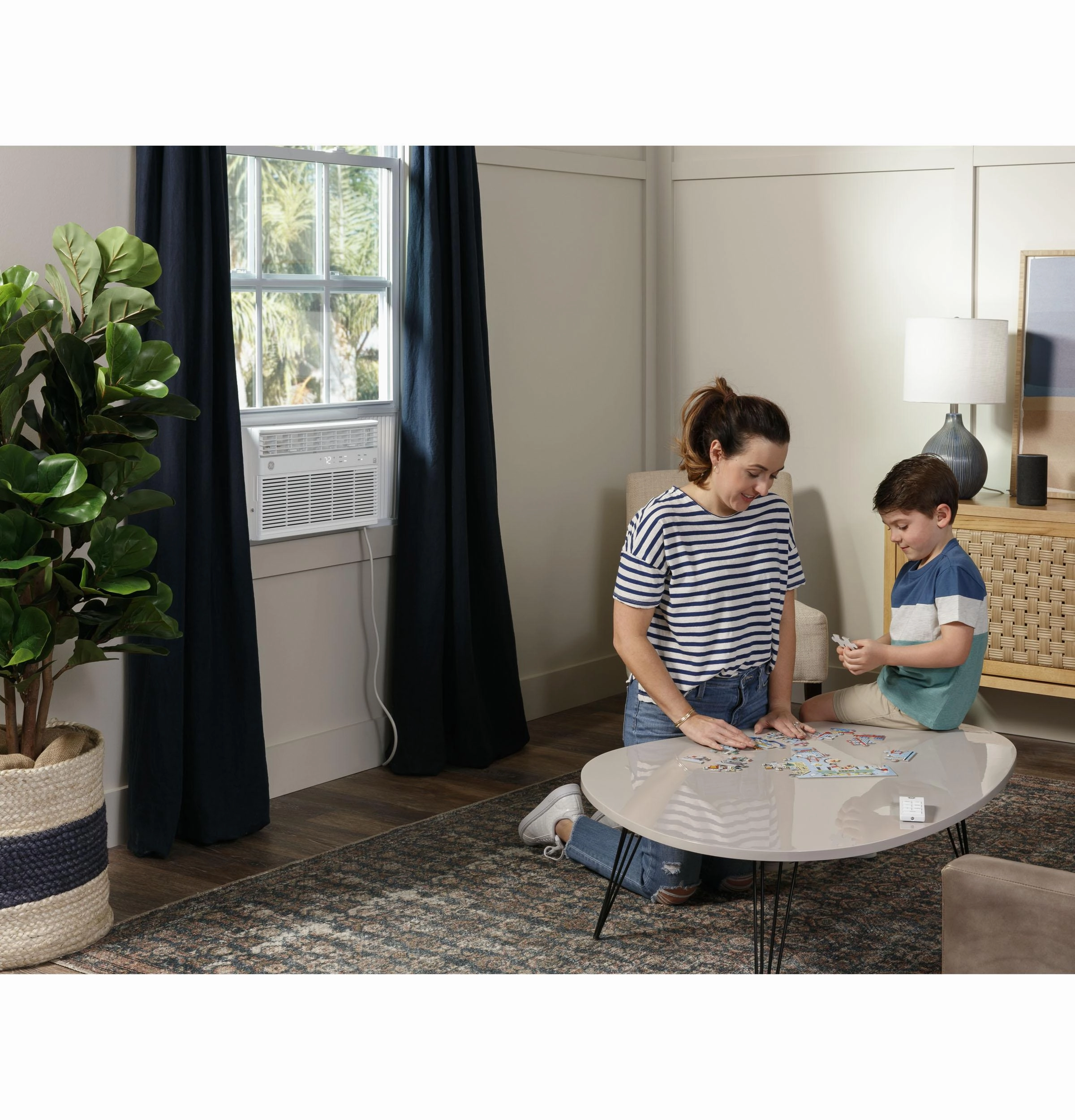 Ge Appliances AHE12DZ Ge 12,000 Btu Heat/Cool Electronic Window Air Conditioner For Large Rooms Up To 550 Sq. Ft.