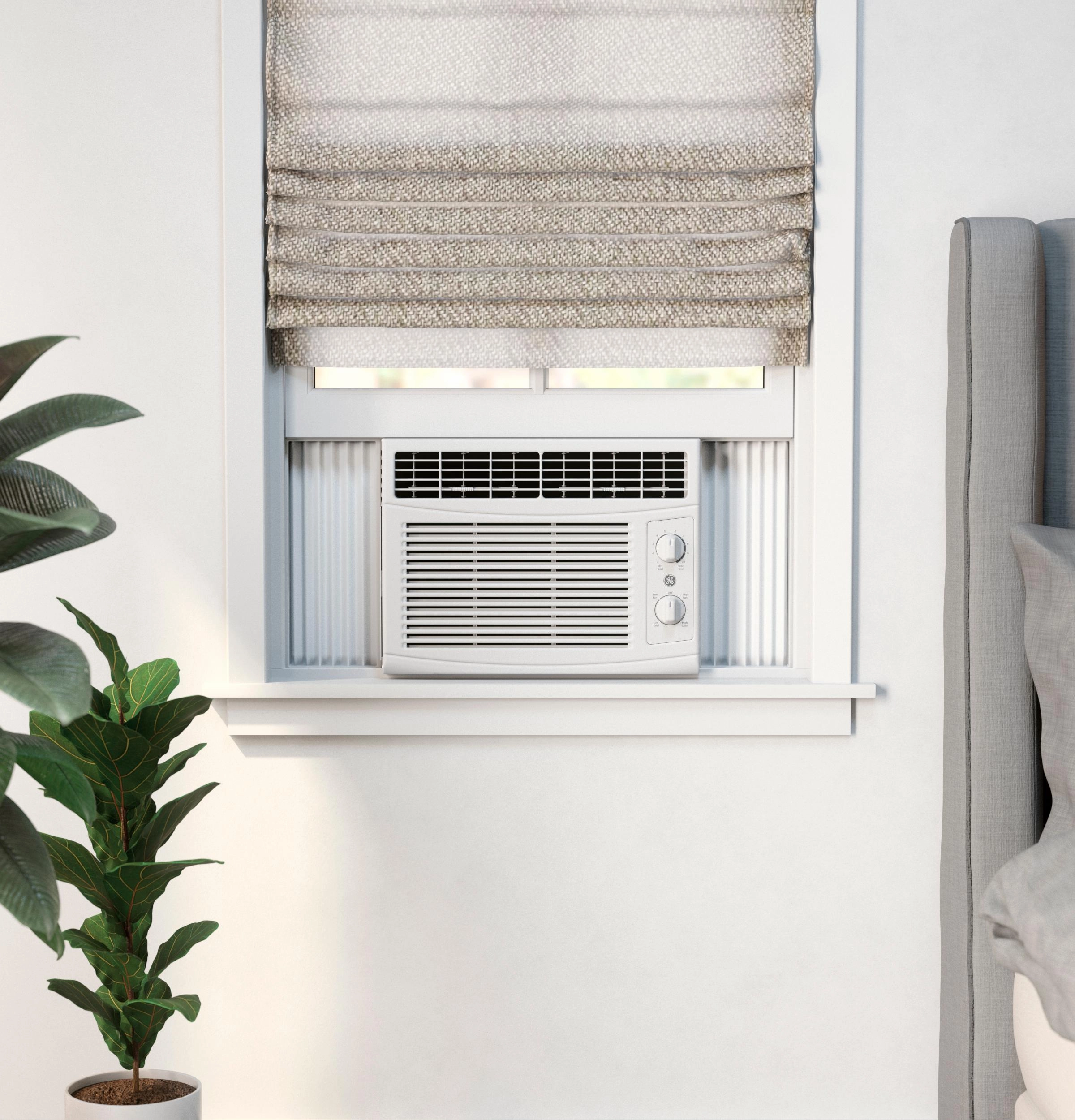 Ge Appliances AHEC05AC Ge 5,000 Btu Mechanical Window Air Conditioner For Small Rooms Up To 150 Sq Ft.