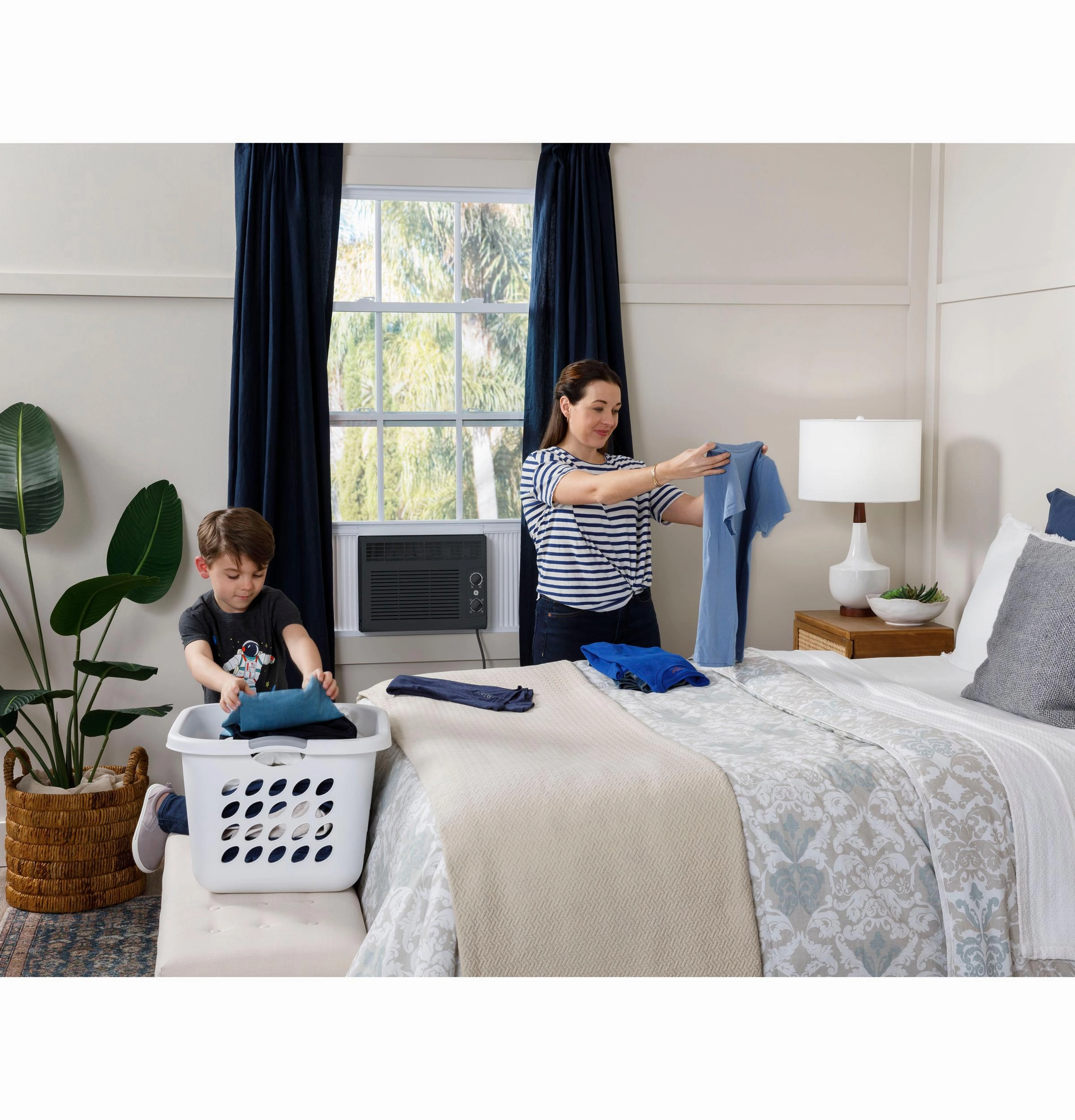 Ge Appliances AHED05AC Ge 5,000 Btu Mechanical Window Air Conditioner For Small Rooms Up To 150 Sq Ft., Black