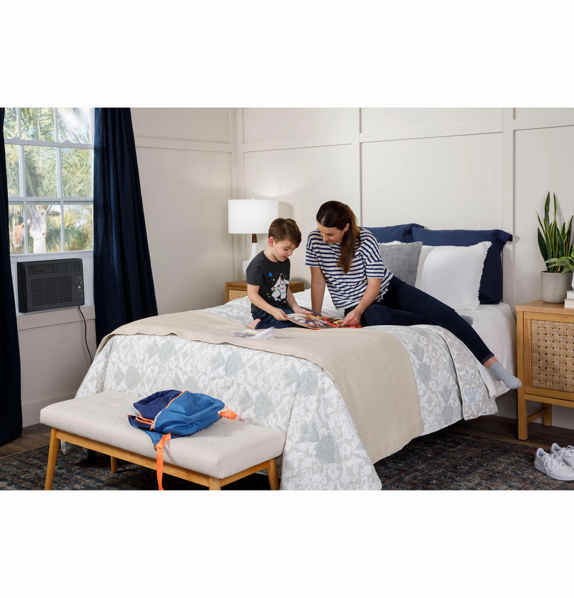 Ge Appliances AHED05AC Ge 5,000 Btu Mechanical Window Air Conditioner For Small Rooms Up To 150 Sq Ft., Black