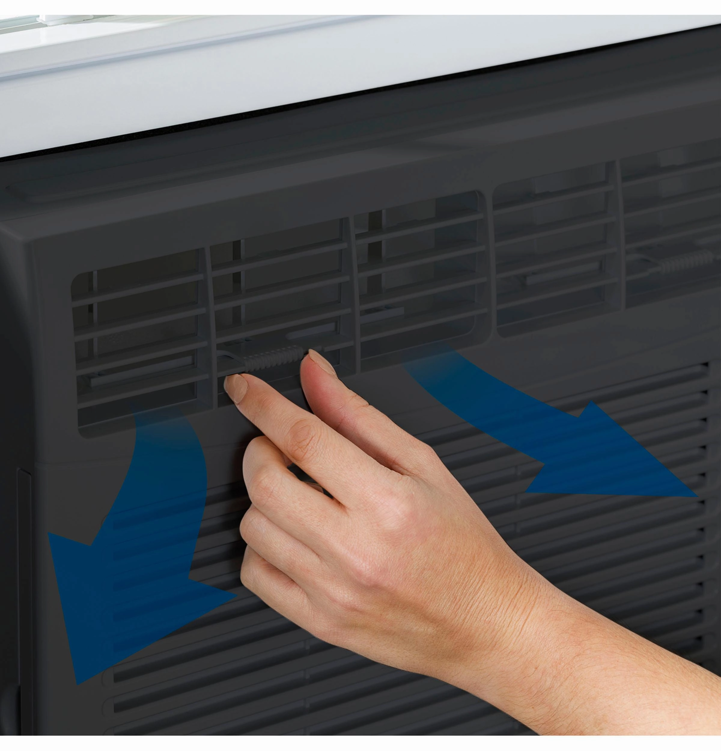 Ge Appliances AHED05AC Ge 5,000 Btu Mechanical Window Air Conditioner For Small Rooms Up To 150 Sq Ft., Black