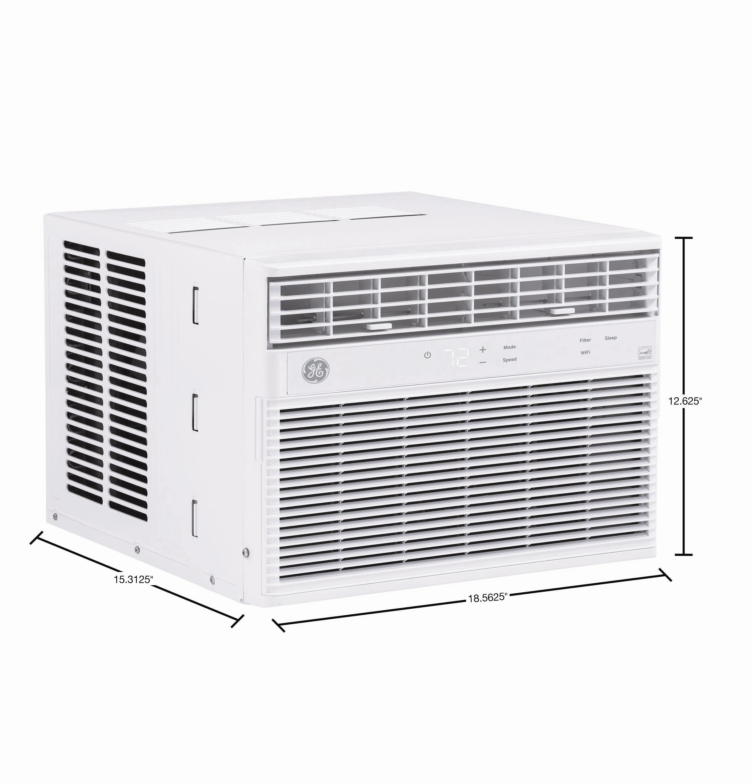 Ge Appliances AHEK08AC Ge Energy Star 8,000 Btu Smart Electronic Window Air Conditioner For Medium Rooms Up To 350 Sq. Ft.