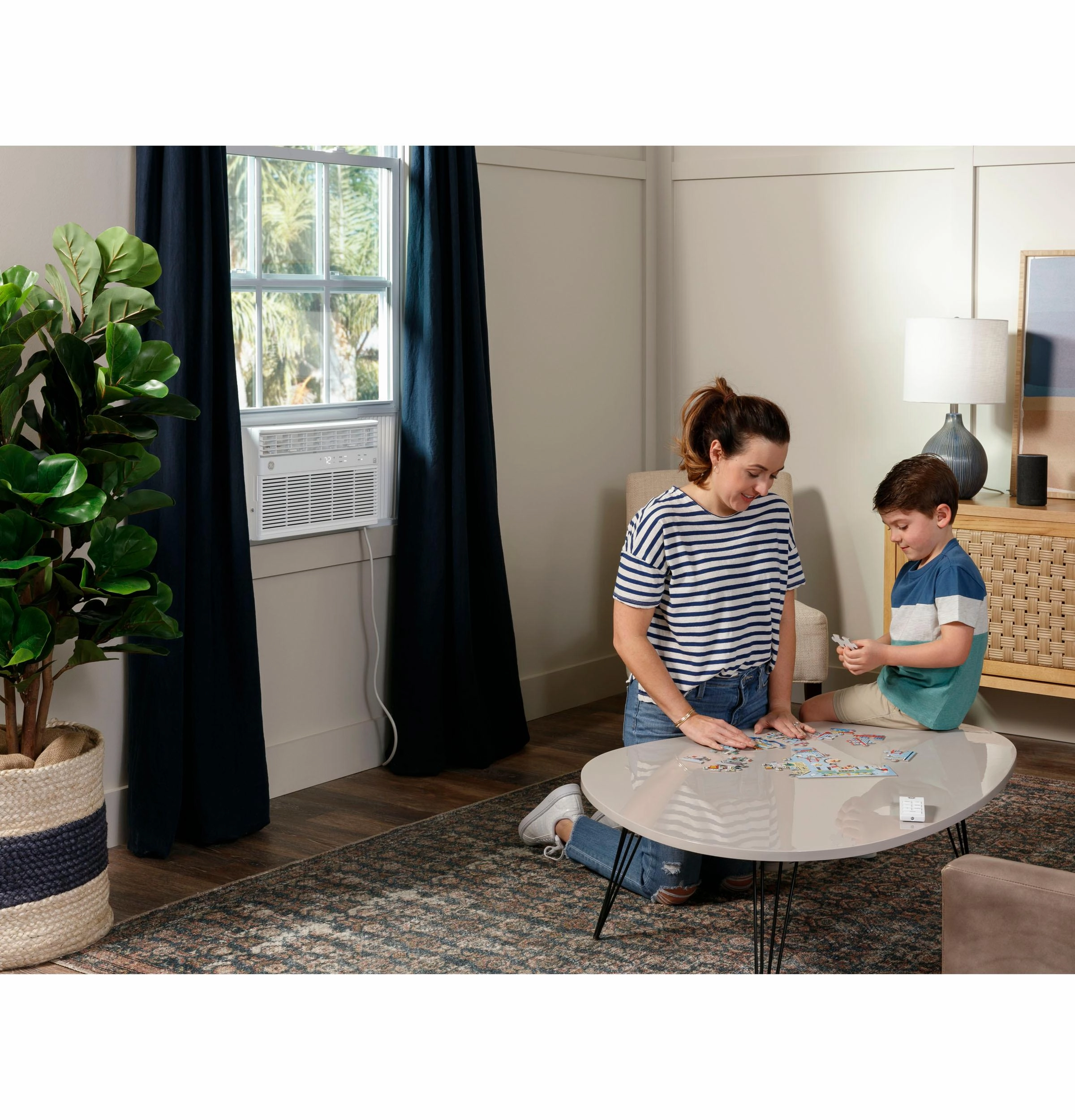 Ge Appliances AHEK08AC Ge Energy Star 8,000 Btu Smart Electronic Window Air Conditioner For Medium Rooms Up To 350 Sq. Ft.
