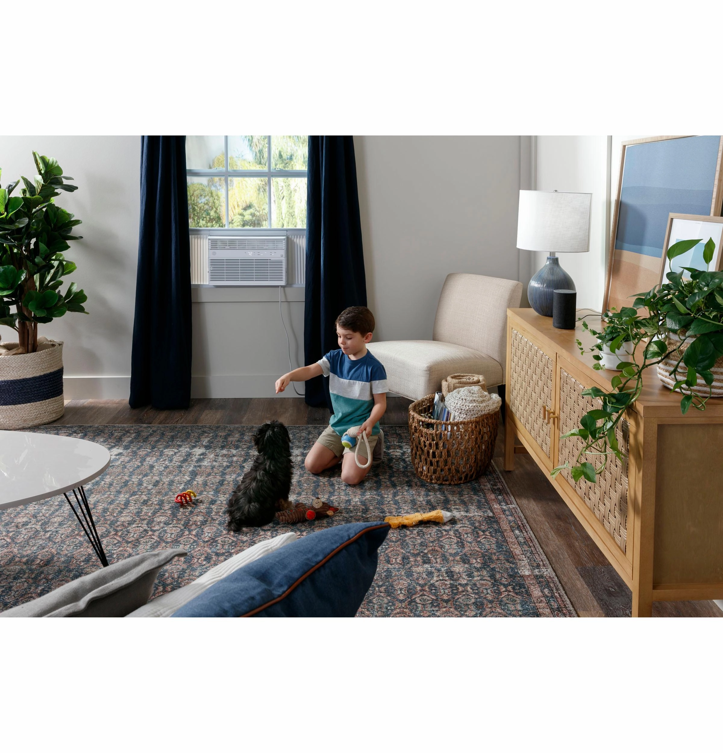 Ge Appliances AHEK08AC Ge Energy Star 8,000 Btu Smart Electronic Window Air Conditioner For Medium Rooms Up To 350 Sq. Ft.