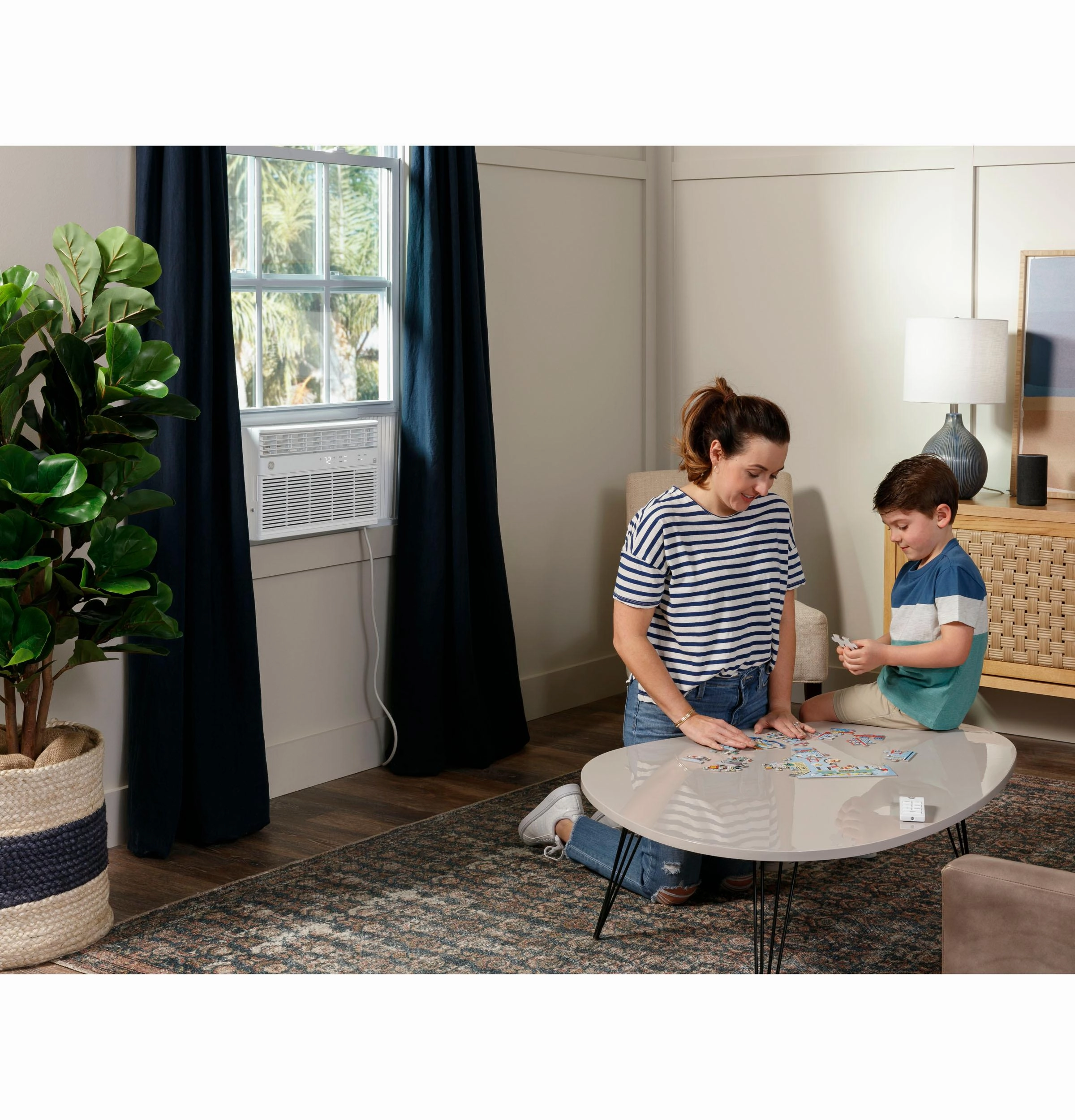Ge Appliances AHEK10AC Ge Energy Star 10,000 Btu Smart Electronic Window Air Conditioner For Medium Rooms Up To 450 Sq. Ft.
