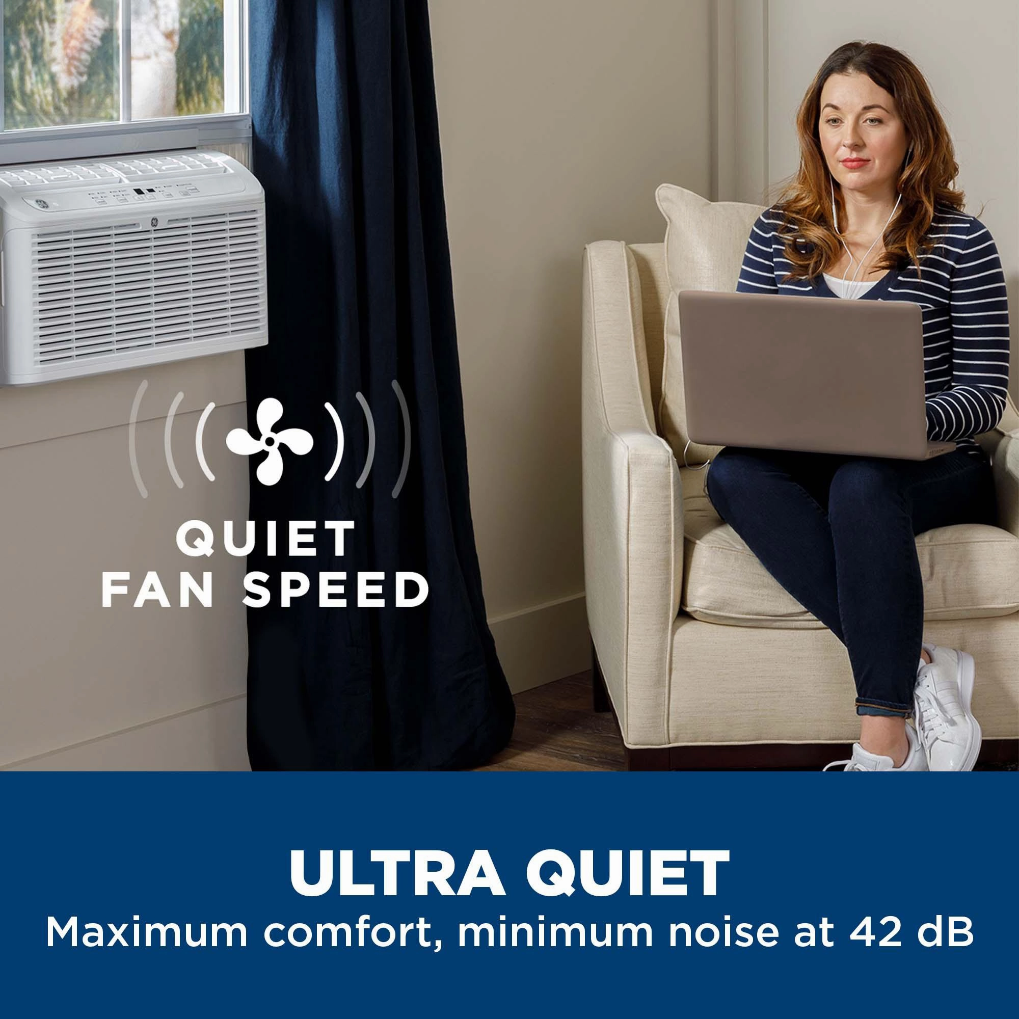 Ge Appliances AHEL06BB Ge 6,200 Btu Ultra Quiet Window Air Conditioner For Small Rooms Up To 250 Sq. Ft.
