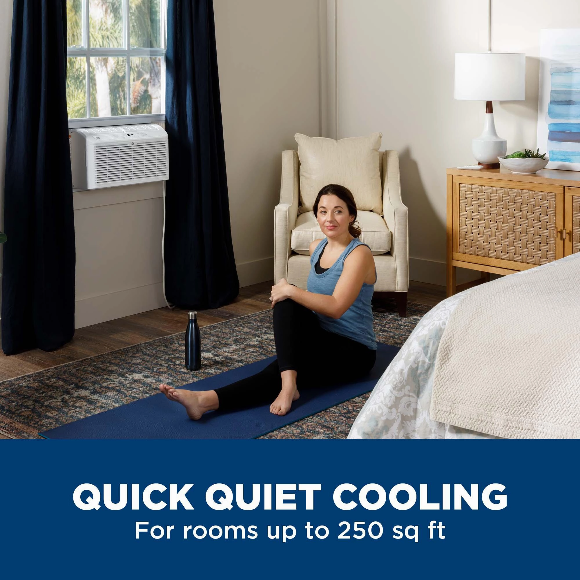 Ge Appliances AHEL06BB Ge 6,200 Btu Ultra Quiet Window Air Conditioner For Small Rooms Up To 250 Sq. Ft.