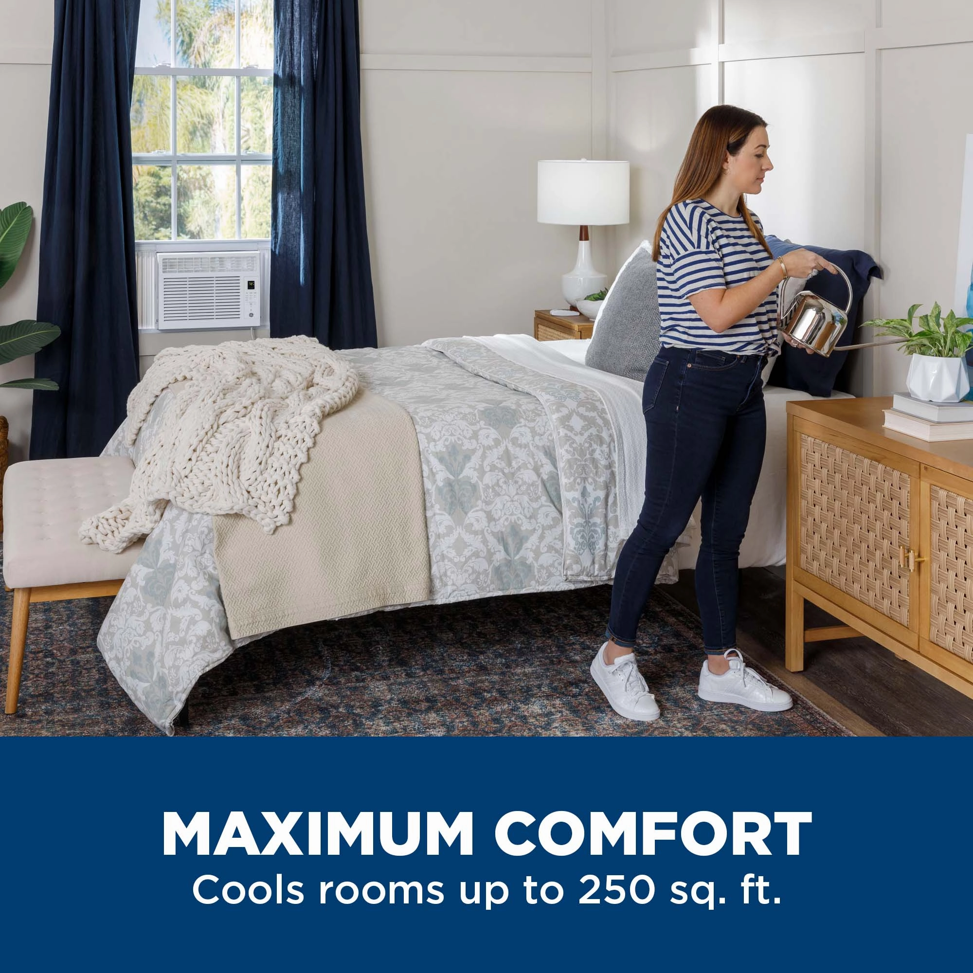 Ge Appliances AHSE06CA Ge 6,000 Btu Electronic Window Air Conditioner For Small Rooms Up To 250 Sq Ft.