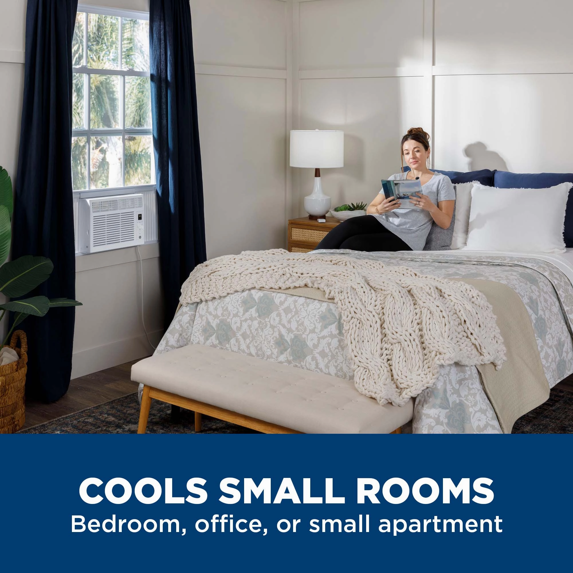 Ge Appliances AHSE06CA Ge 6,000 Btu Electronic Window Air Conditioner For Small Rooms Up To 250 Sq Ft.