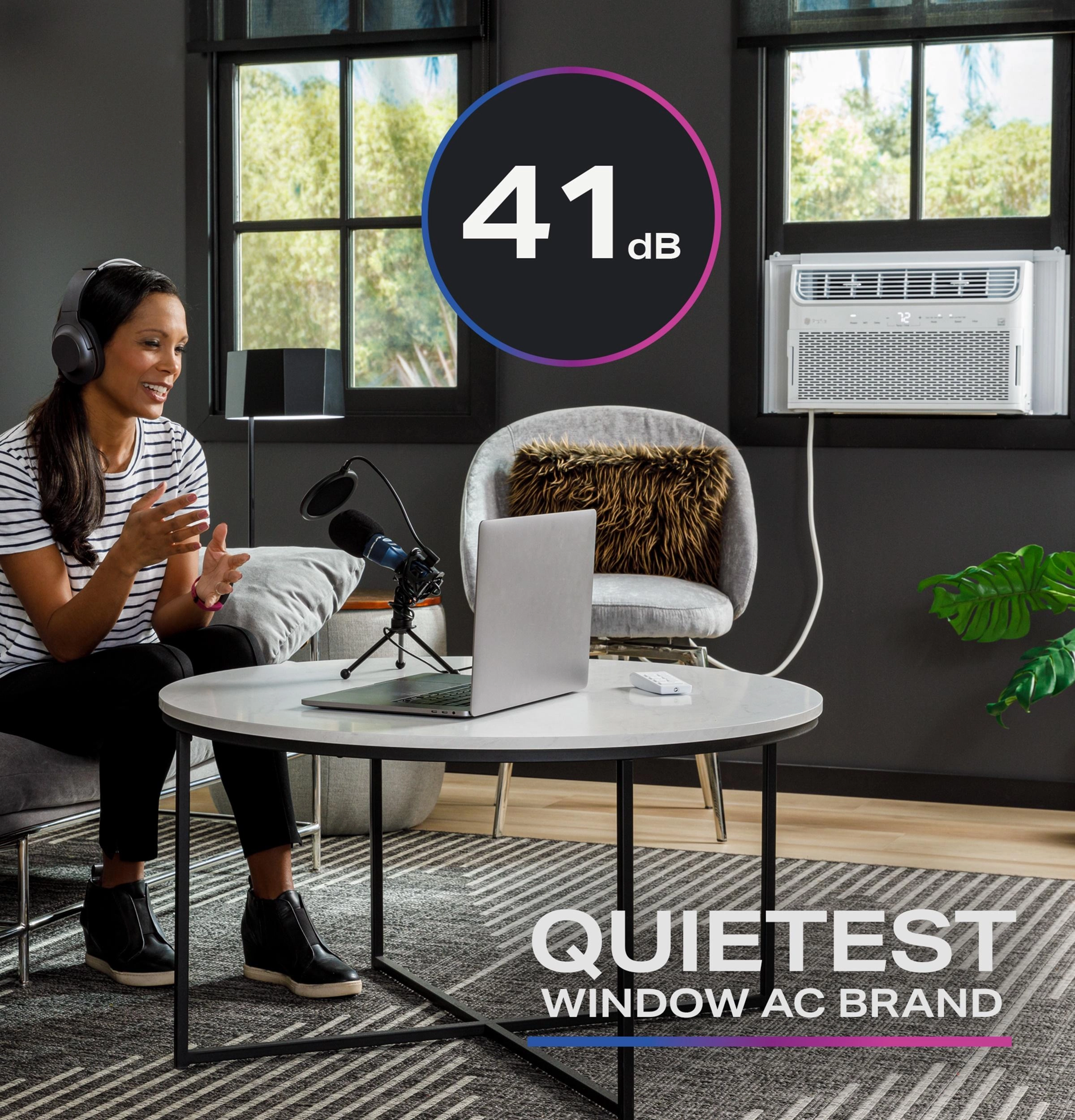Ge Appliances AHTR14AC Ge Profile&#8482; 13,500 Btu Inverter Smart Ultra Quiet Window Air Conditioner For Large Rooms Up To 700 Sq. Ft., Energy Star
