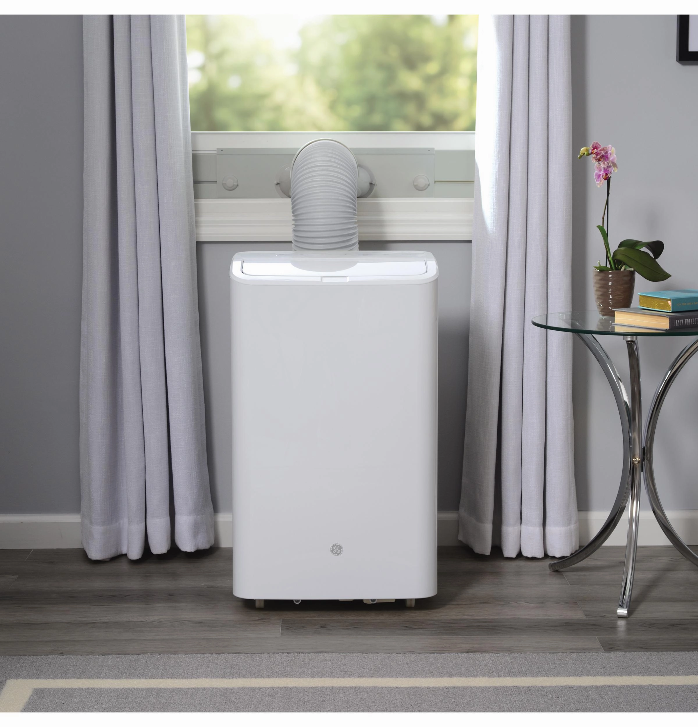 Ge Appliances APCD08JASW Ge 8,500 Btu Portable Air Conditioner With Dehumifier And Remote, White