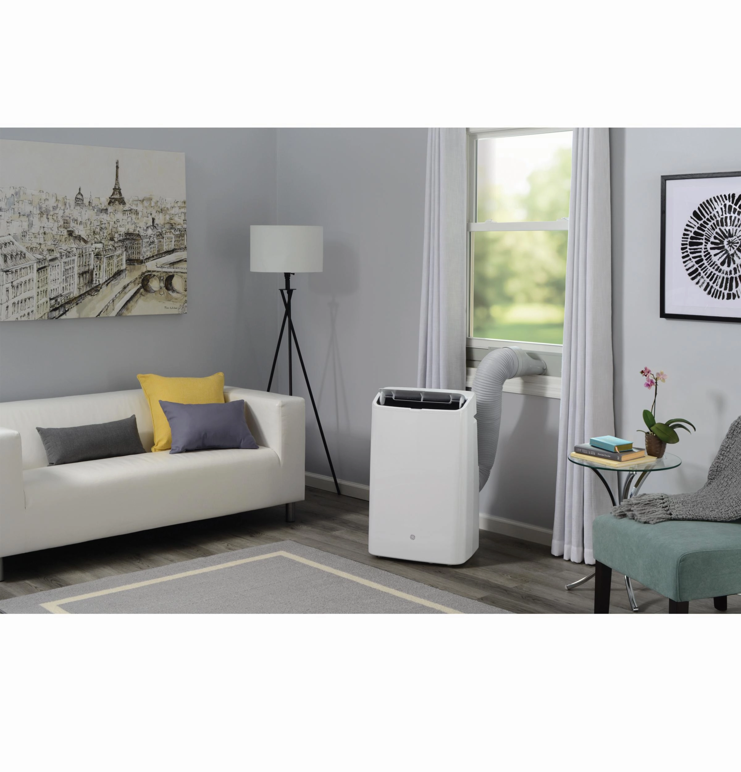 Ge Appliances APCD08JASW Ge 8,500 Btu Portable Air Conditioner With Dehumifier And Remote, White