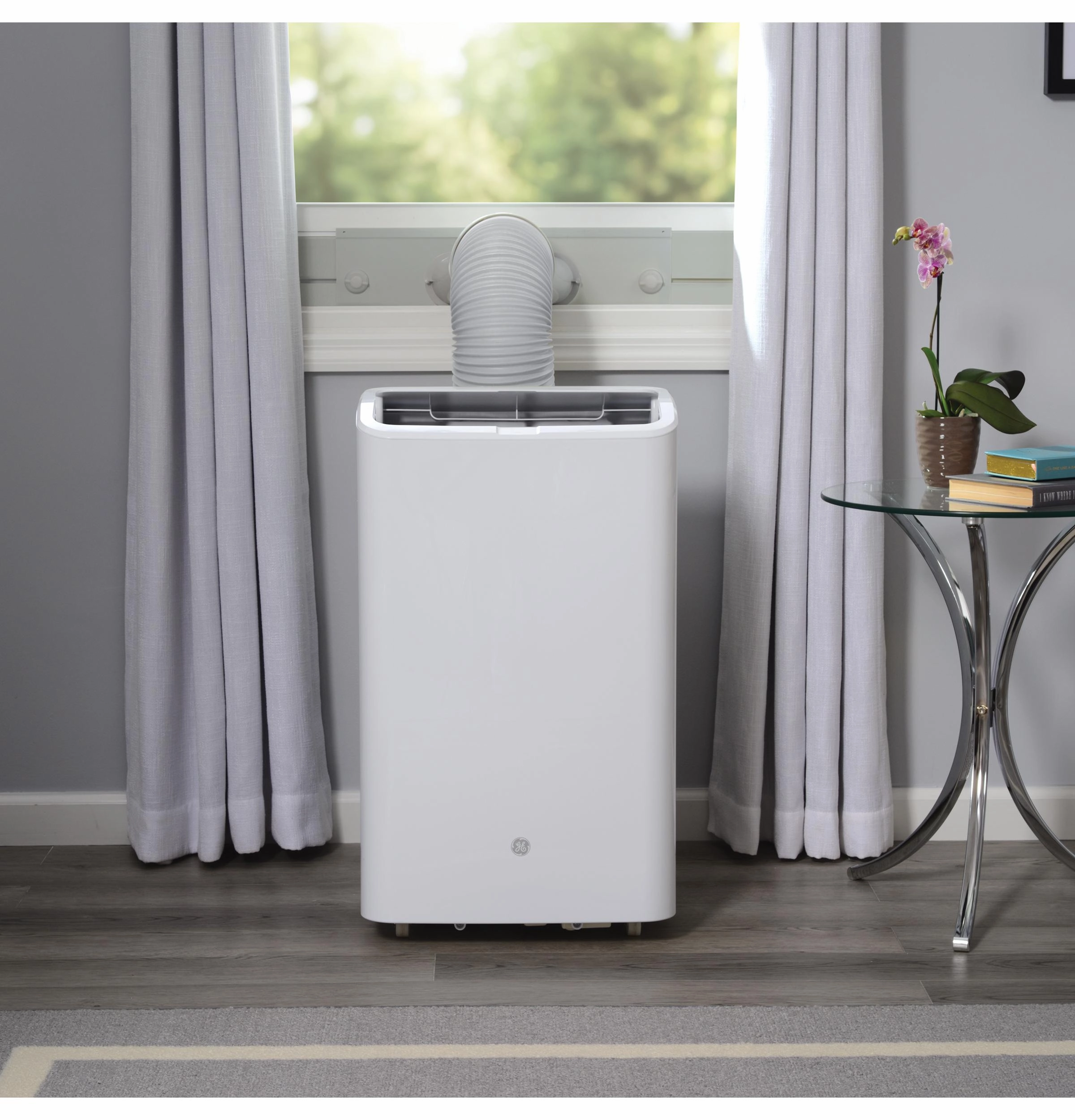 Ge Appliances APCD08JASW Ge 8,500 Btu Portable Air Conditioner With Dehumifier And Remote, White