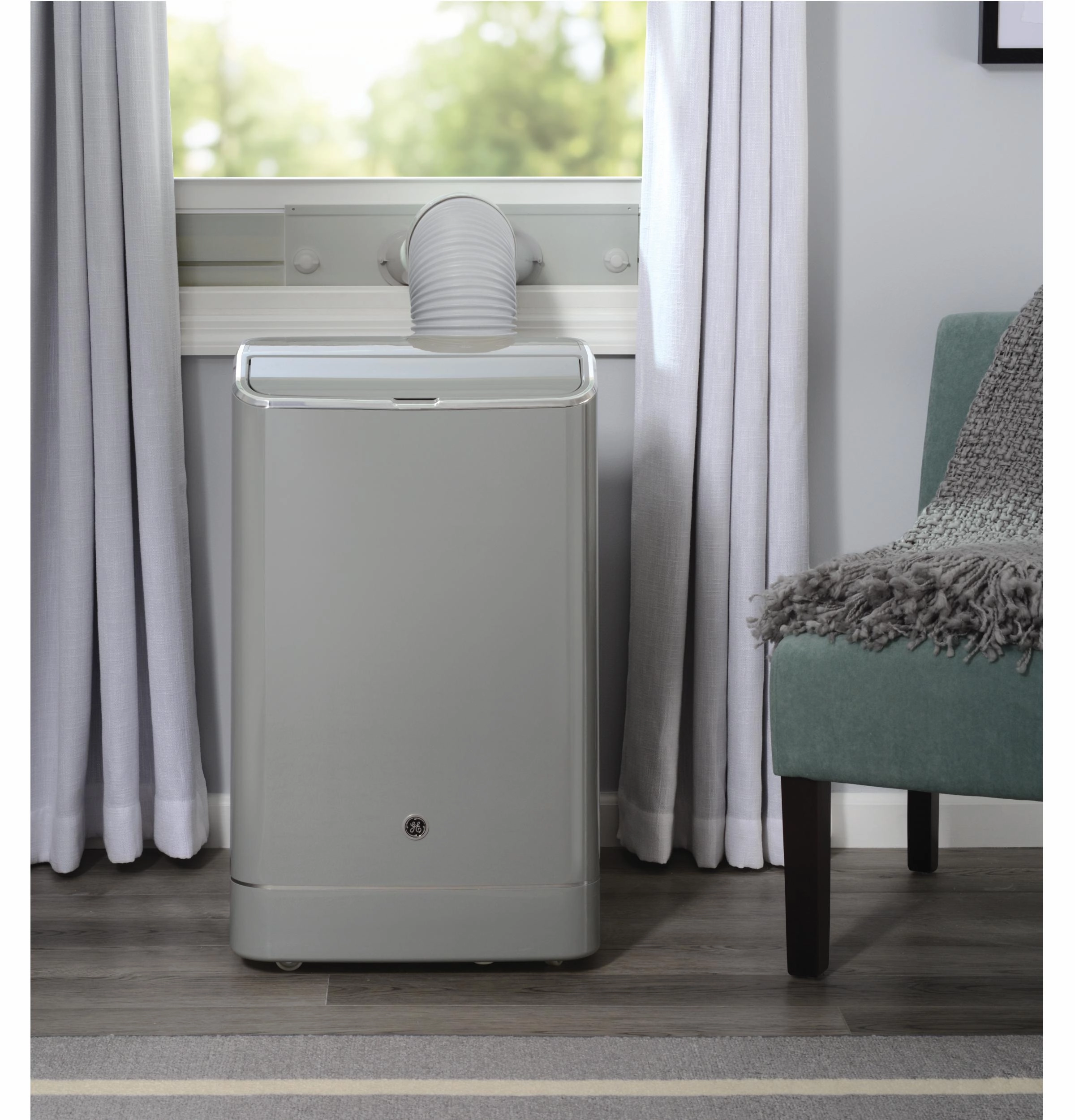 Ge Appliances APCD10JASG Ge 10,500 Btu Portable Air Conditioner With Dehumidifier And Remote, Grey