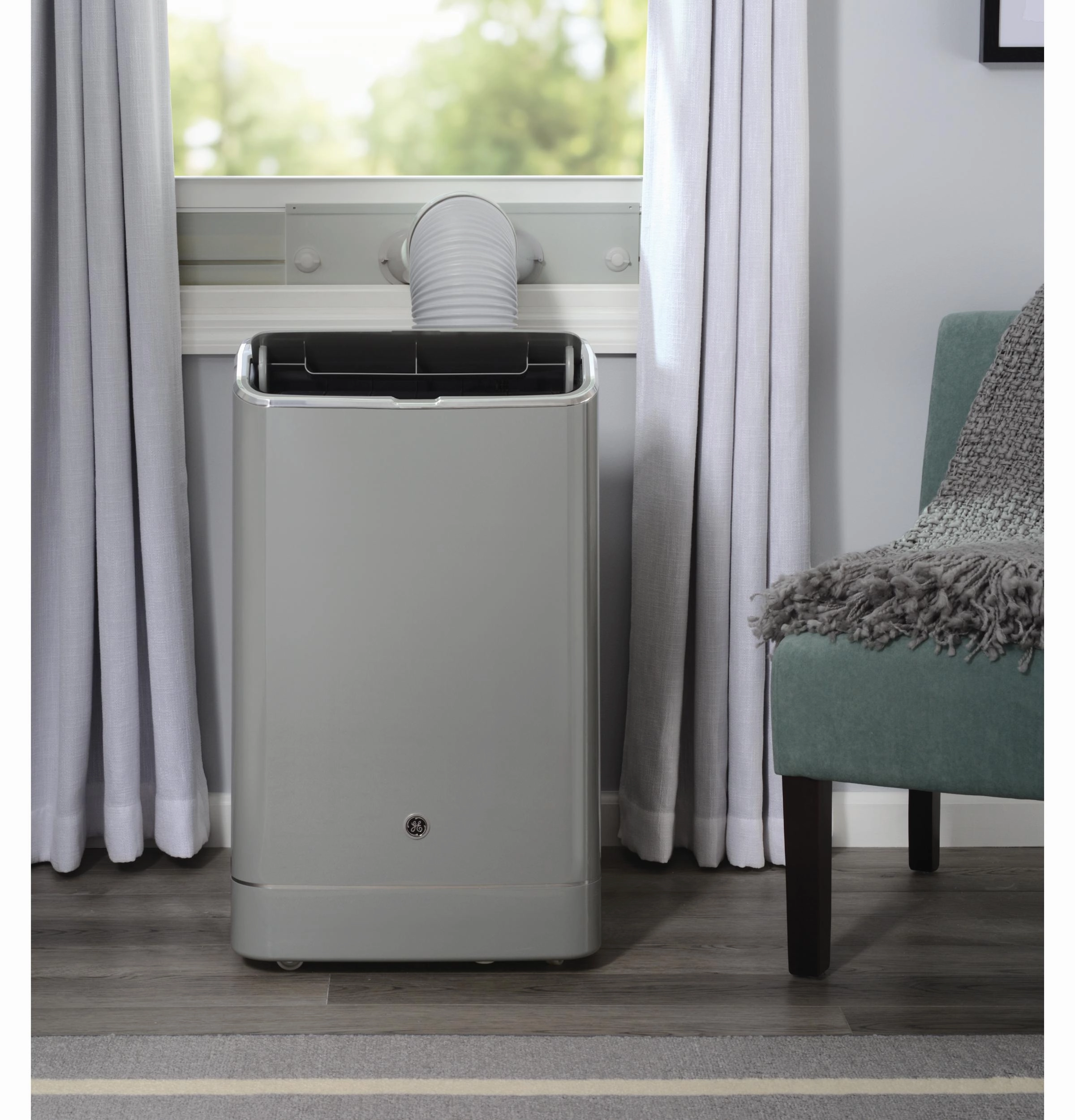 Ge Appliances APCD10JASG Ge 10,500 Btu Portable Air Conditioner With Dehumidifier And Remote, Grey
