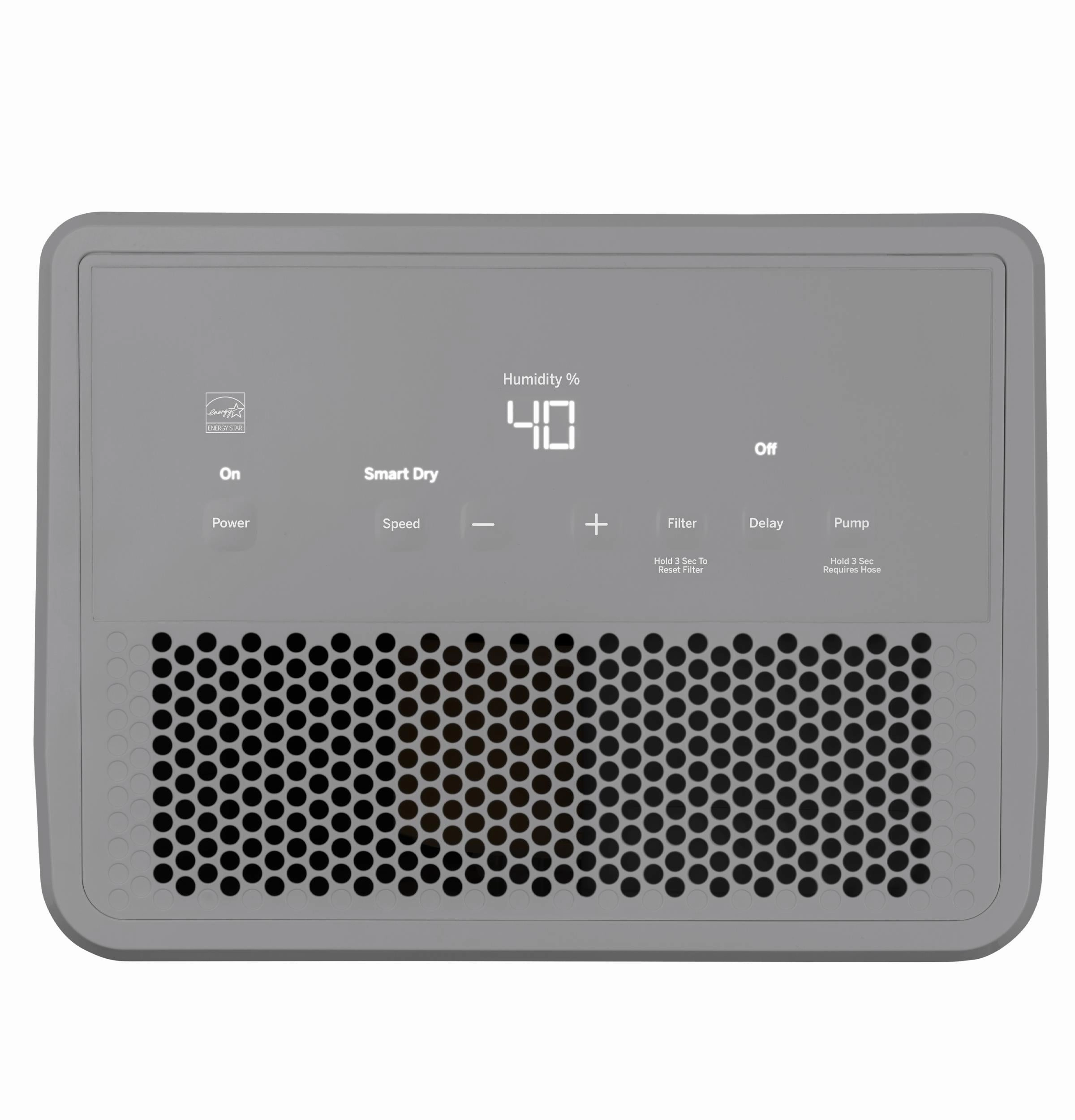 Ge Appliances APHR50LB Ge 50 Pint Energy Star Portable Dehumidifier With Built-In Pump And Smart Dry For Wet Spaces