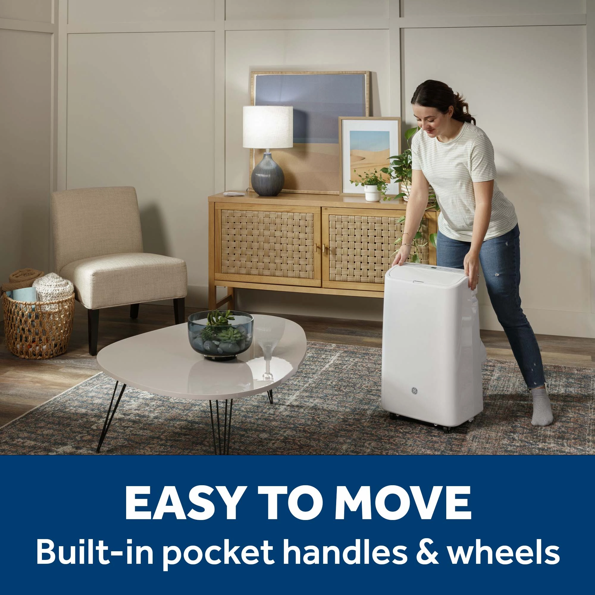 Ge Appliances APLH10WWF Ge 10,000 Btu Class Smart Heat/Cool Portable Air Conditioner For Medium Rooms Up To 450 Sq Ft. (10,300 Btu Doe)