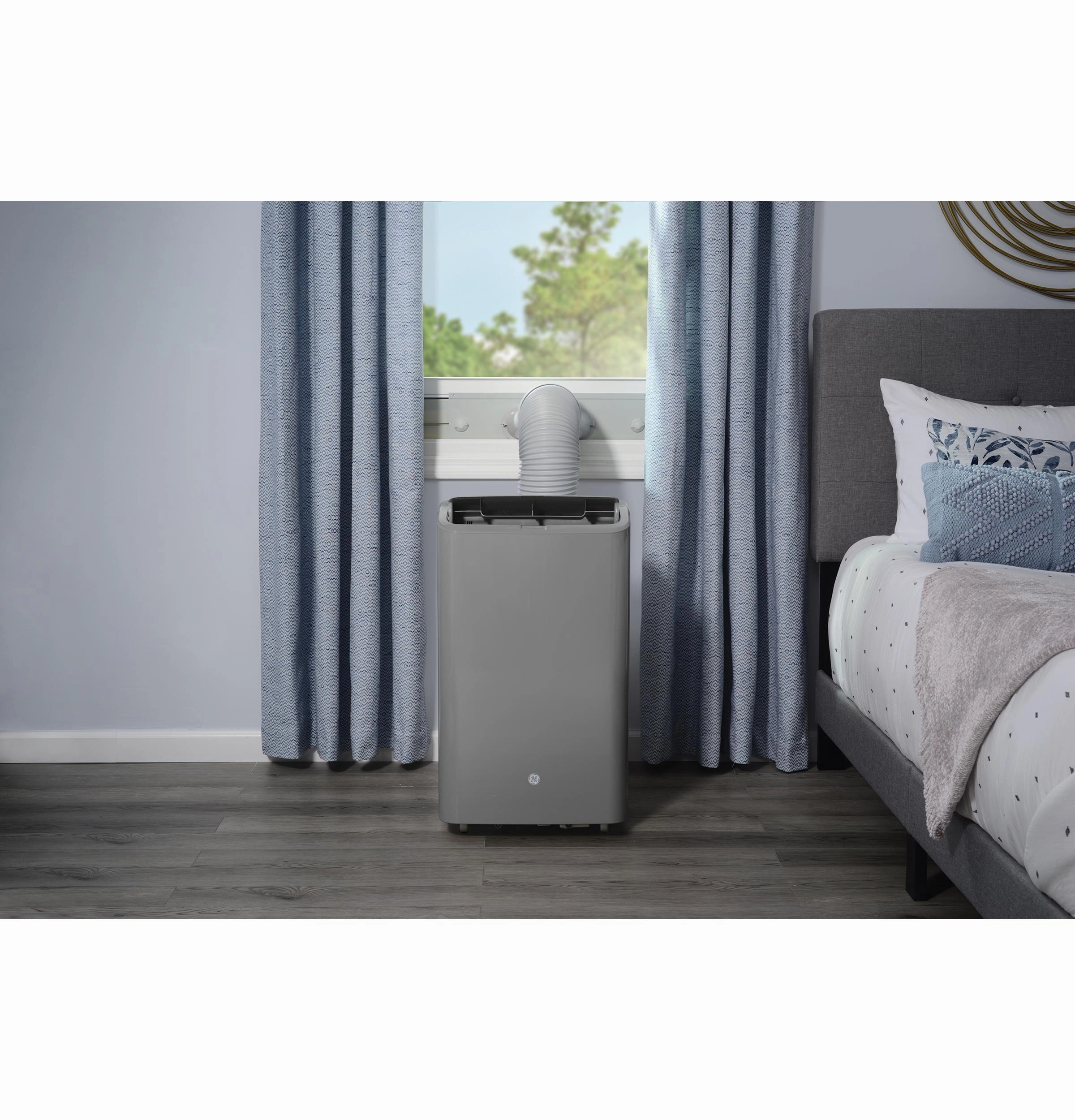 Ge Appliances APWD07JASG Ge 7,500 Btu Smart Portable Air Conditioner With Dehumidifier And Remote, Grey