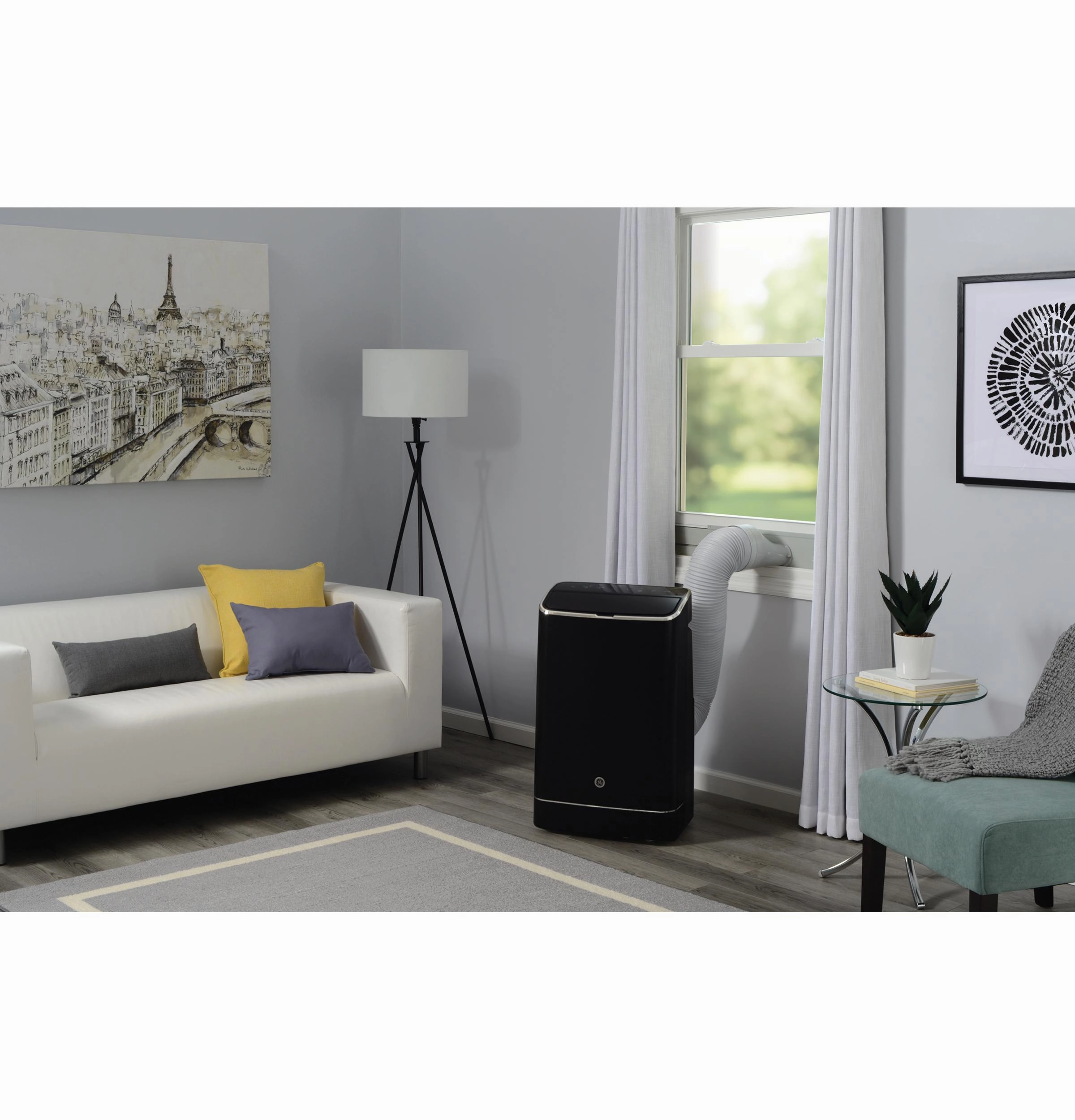 Ge Appliances APXD10JAWB Ge 10,000 Btu Heat/Cool Smart Portable Air Conditioner For Medium Rooms Up To 450 Sq Ft.