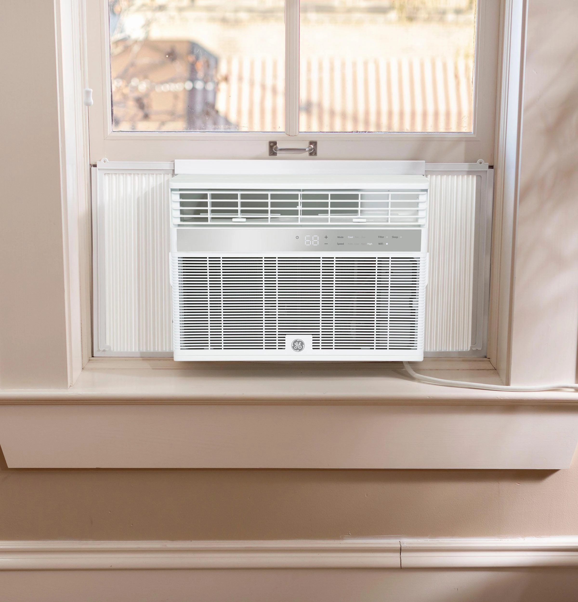 Ge Appliances AWCS14WWF Ge 14,000 Btu Smart Electronic Window Air Conditioner For Large Rooms Up To 700 Sq. Ft.