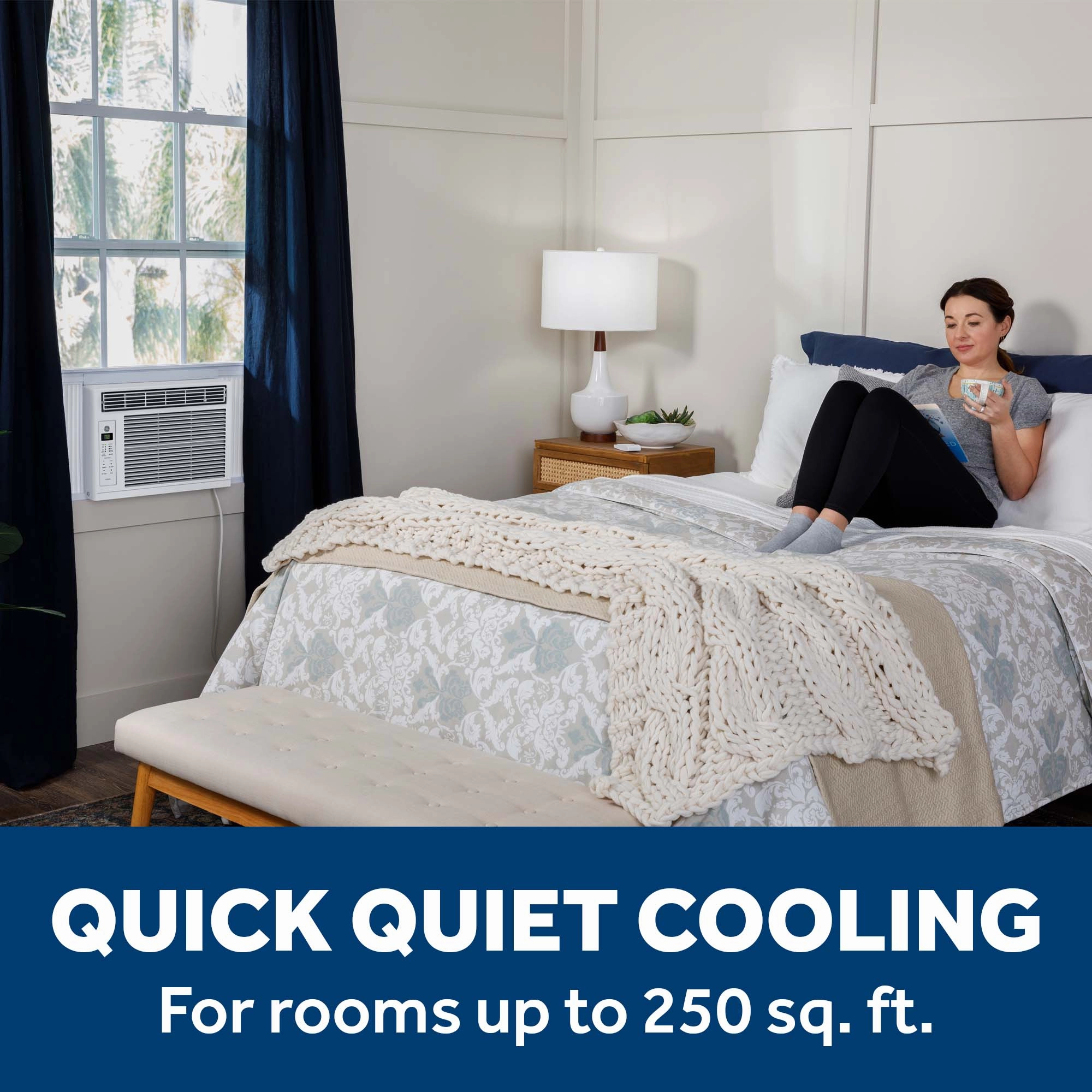 Ge Appliances AWES06BWF Ge 6,000 Btu Electronic Window Air Conditioner For Small Rooms Up To 250 Sq Ft.