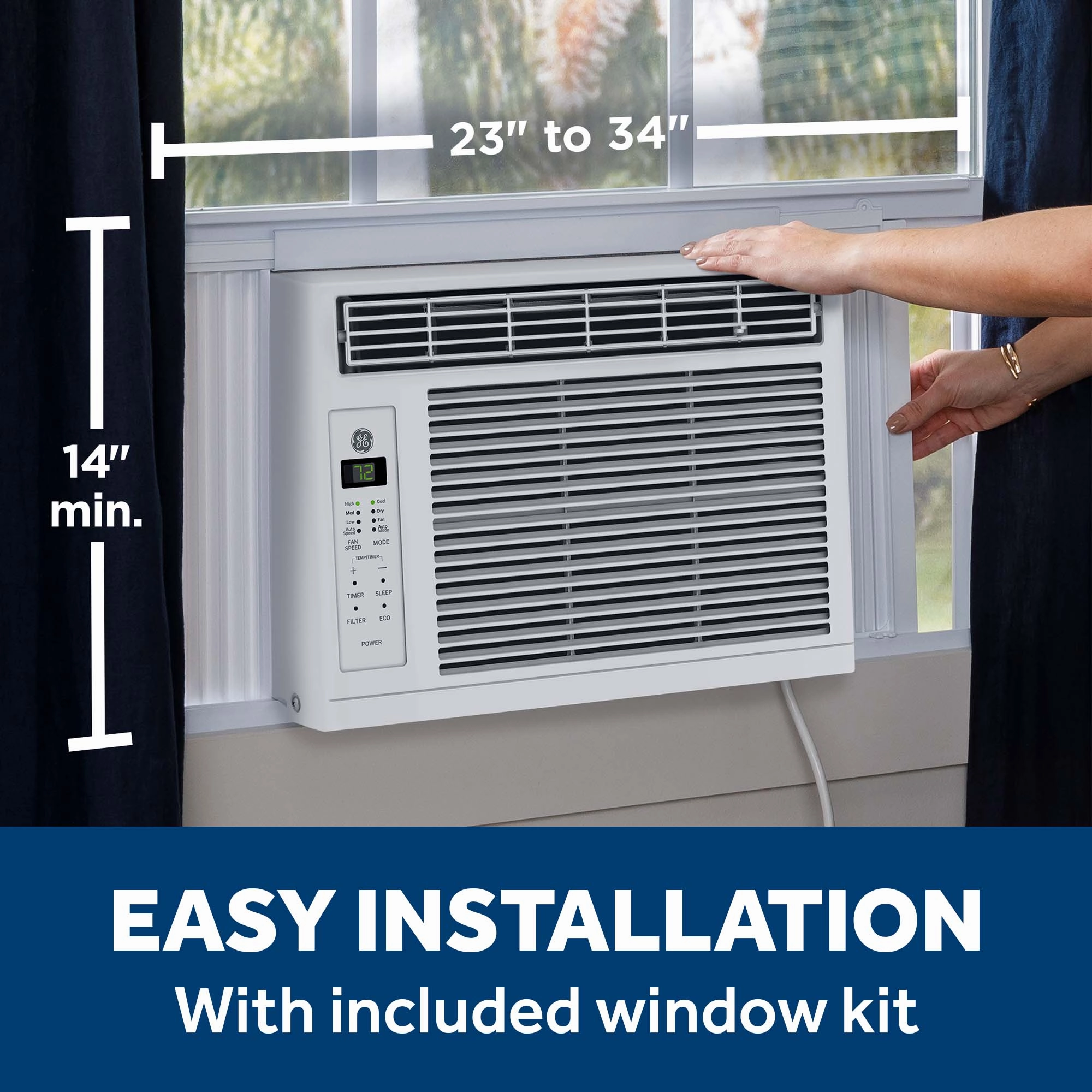 Ge Appliances AWES06BWF Ge 6,000 Btu Electronic Window Air Conditioner For Small Rooms Up To 250 Sq Ft.