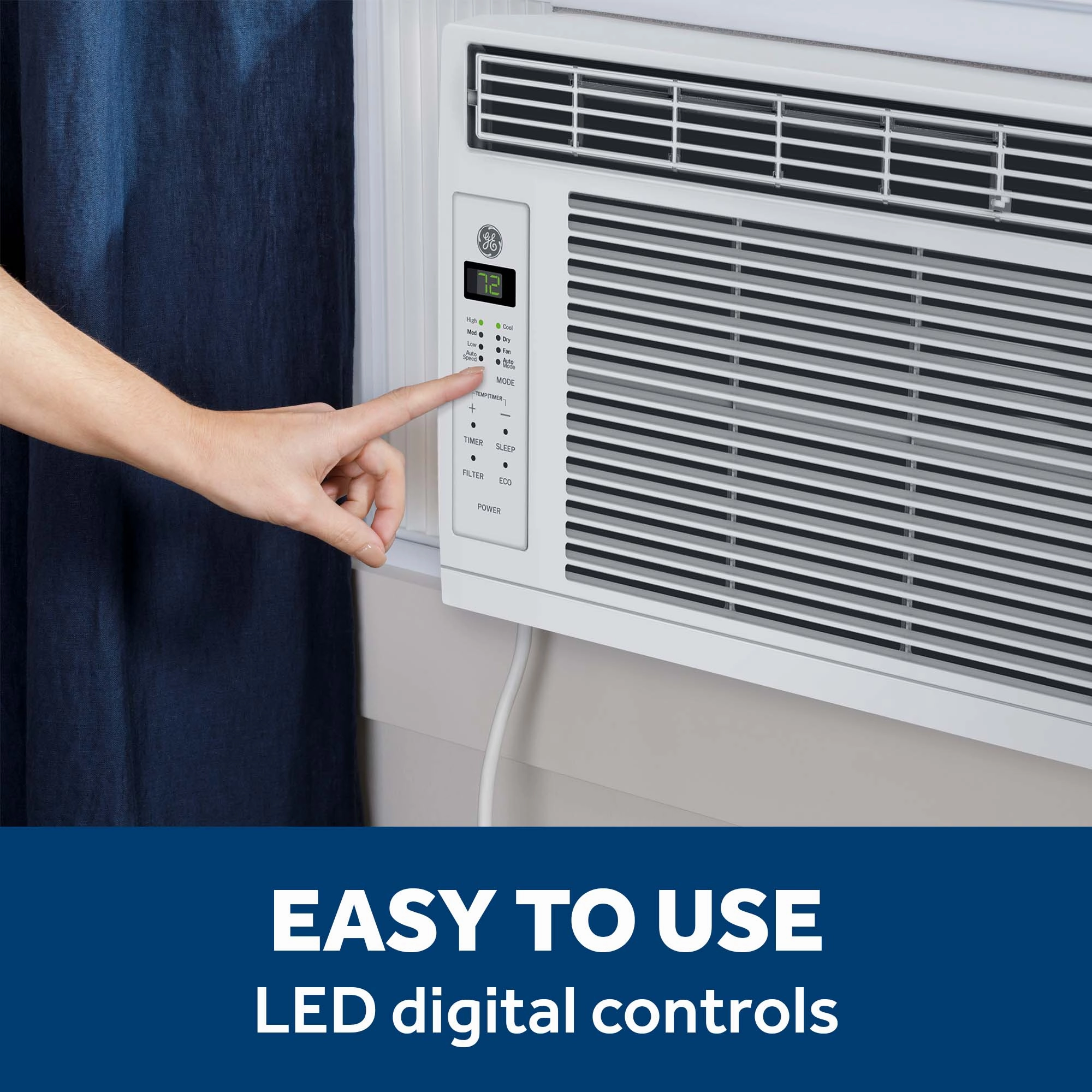 Ge Appliances AWES06BWF Ge 6,000 Btu Electronic Window Air Conditioner For Small Rooms Up To 250 Sq Ft.