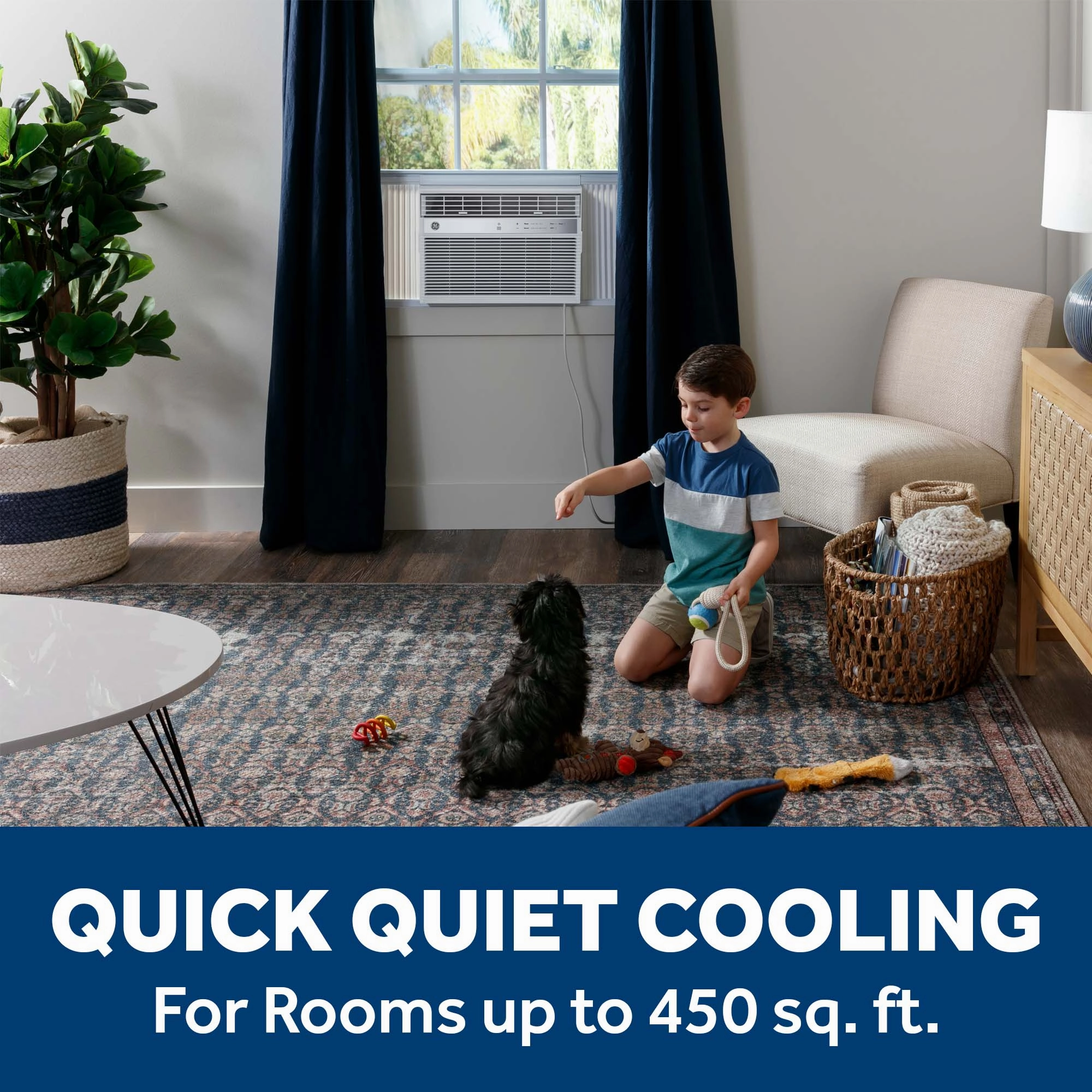 Ge Appliances AWES10WWF Ge 10,000 Btu Smart Electronic Window Air Conditioner For Medium Rooms Up To 450 Sq. Ft.