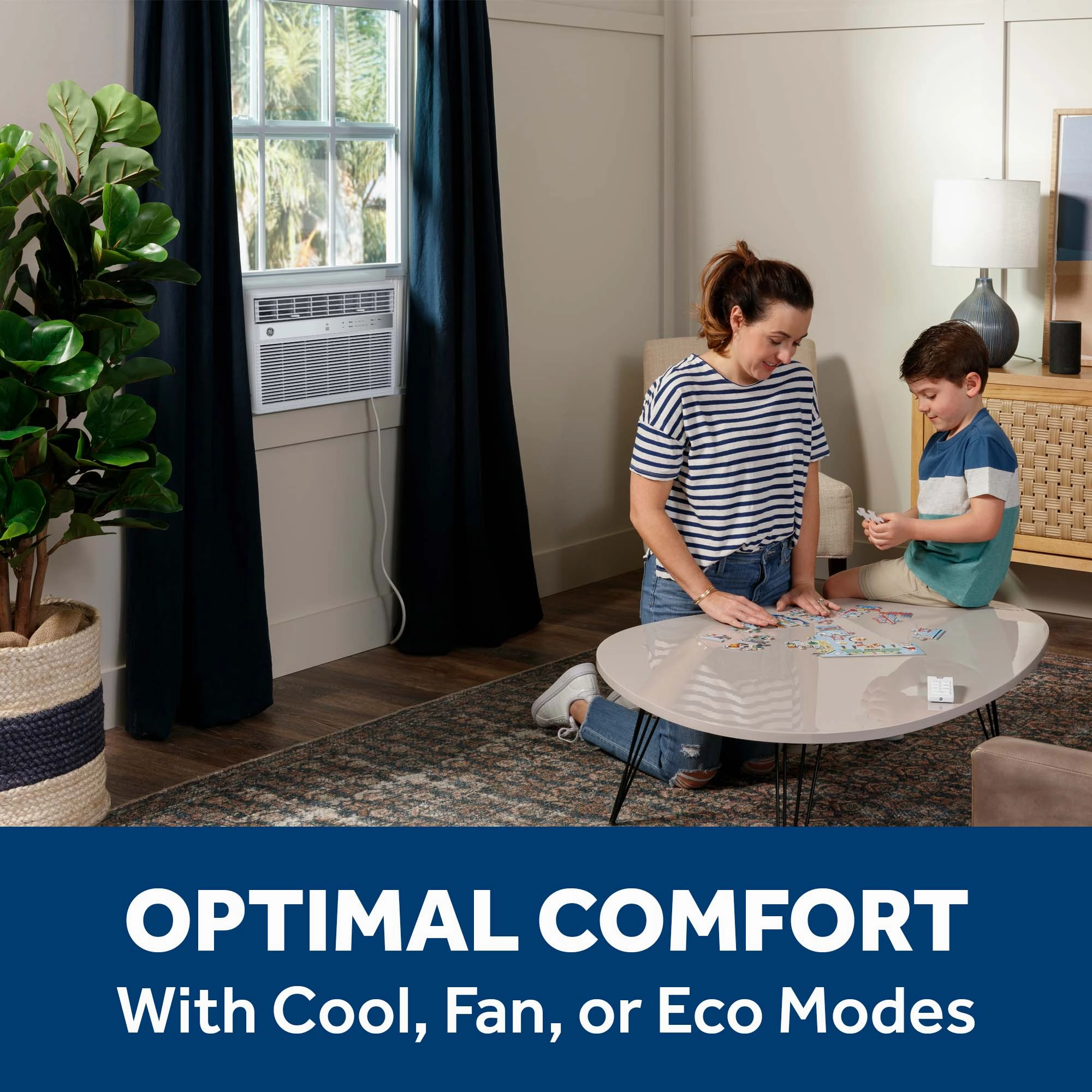Ge Appliances AWES10WWF Ge 10,000 Btu Smart Electronic Window Air Conditioner For Medium Rooms Up To 450 Sq. Ft.