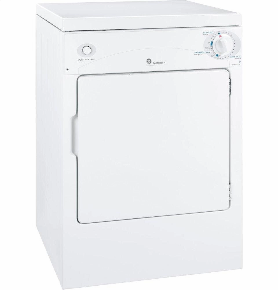 Ge Appliances DSKP333ECWW Ge Spacemaker 120V 3.6 Cu. Ft. Capacity Portable Electric Dryer
