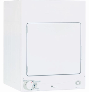 Ge Appliances DSKS333ECWW Ge Spacemaker 120V 3.6 Cu. Ft. Capacity Stationary Electric Dryer