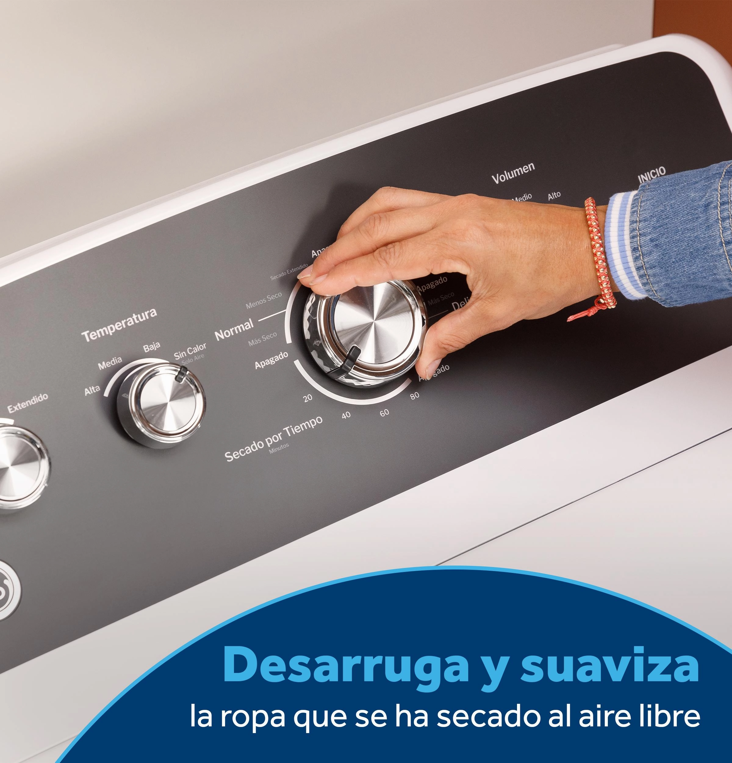 Ge Appliances ETD48EASWWB Ge 7.2 Cu. Ft. Capacity&#X00A0;Electric&#X00A0;Dryer&#X00A0;With Spanish Panel And Up To 120 Ft. Venting&#X200B;