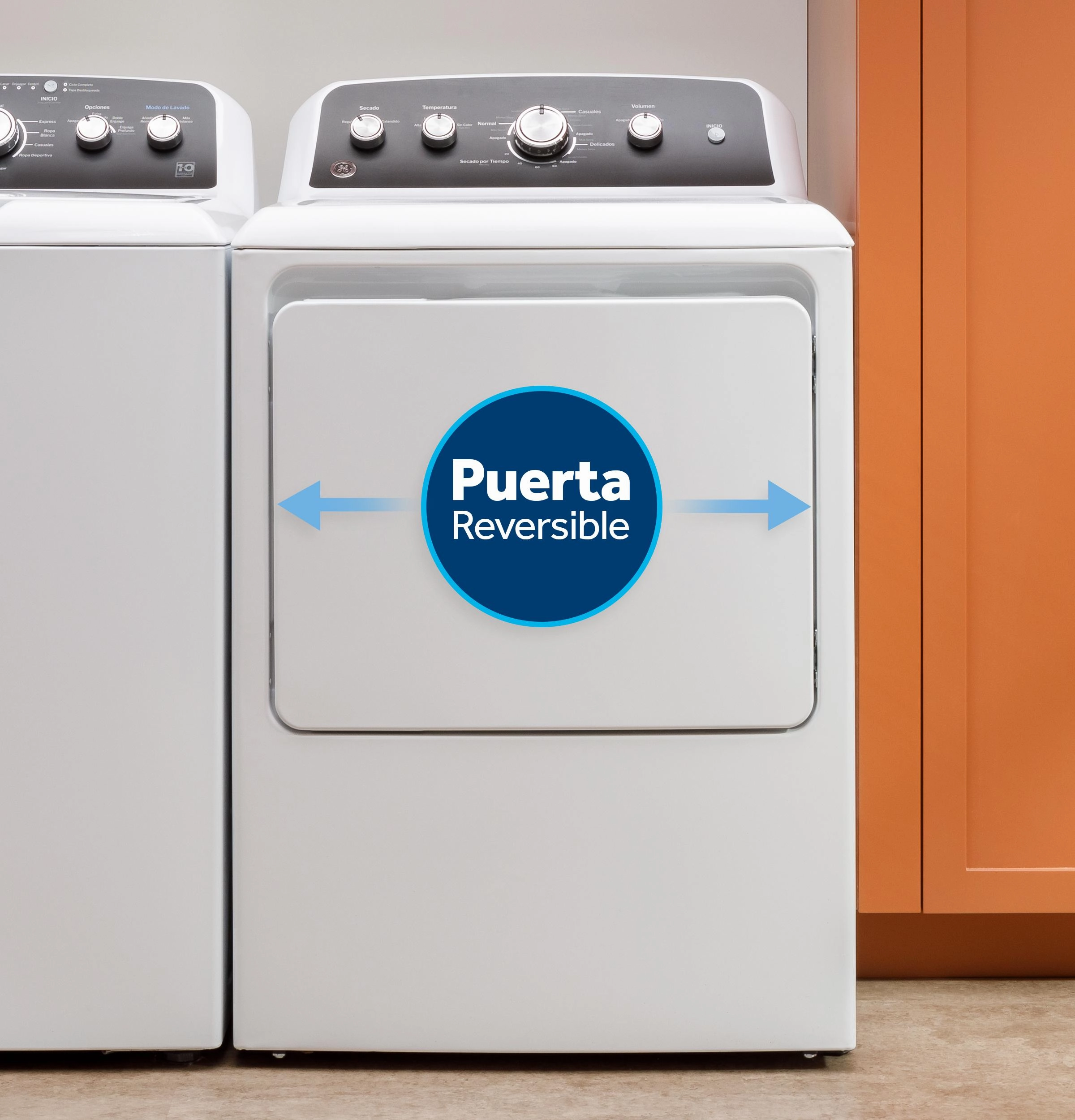 Ge Appliances ETD48EASWWB Ge 7.2 Cu. Ft. Capacity&#X00A0;Electric&#X00A0;Dryer&#X00A0;With Spanish Panel And Up To 120 Ft. Venting&#X200B;